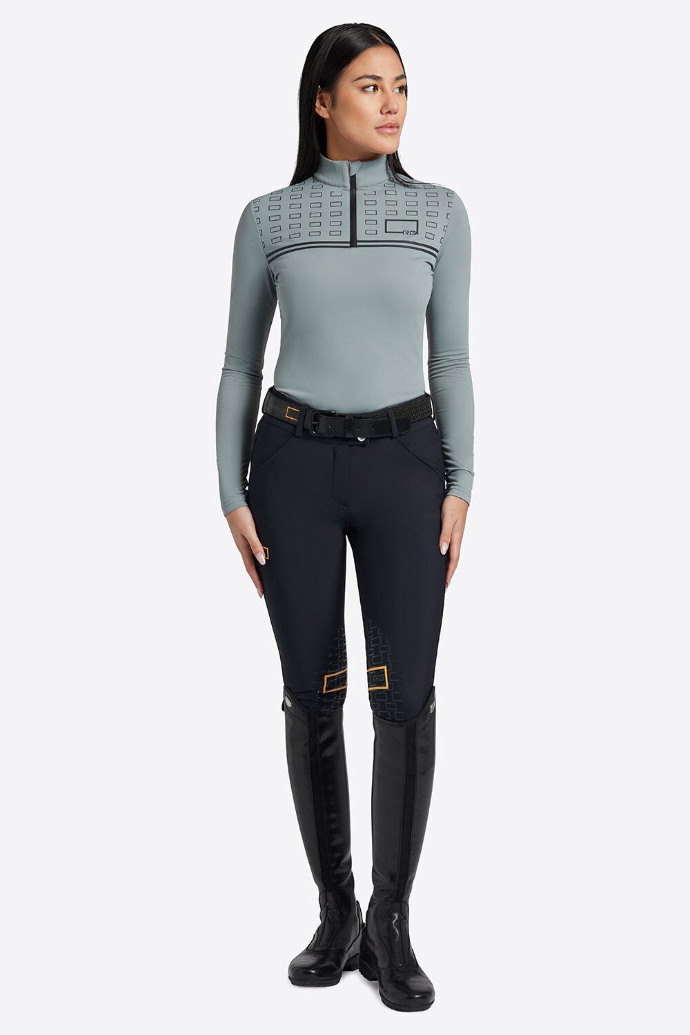 Rider's Gene Women's Training Jersey Fleece Zip Polo