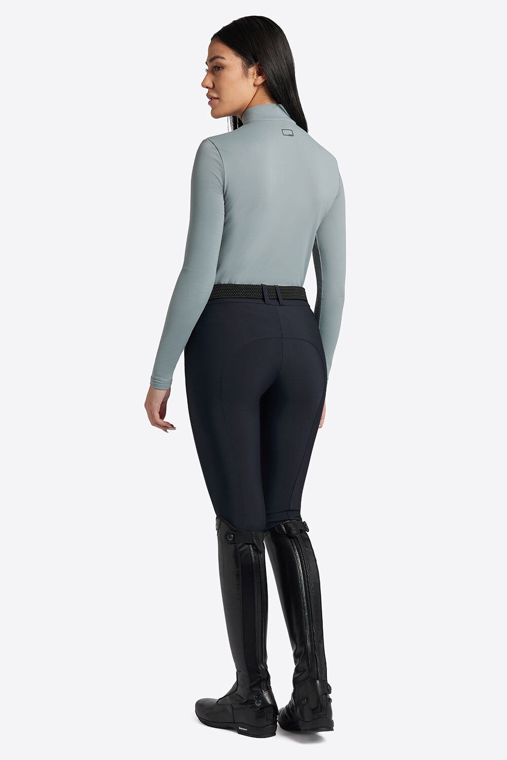 Rider's Gene Polo da Allenamento Rider's Gene da Donna in Jersey Fleece con Zip LAVA SMOKE-3