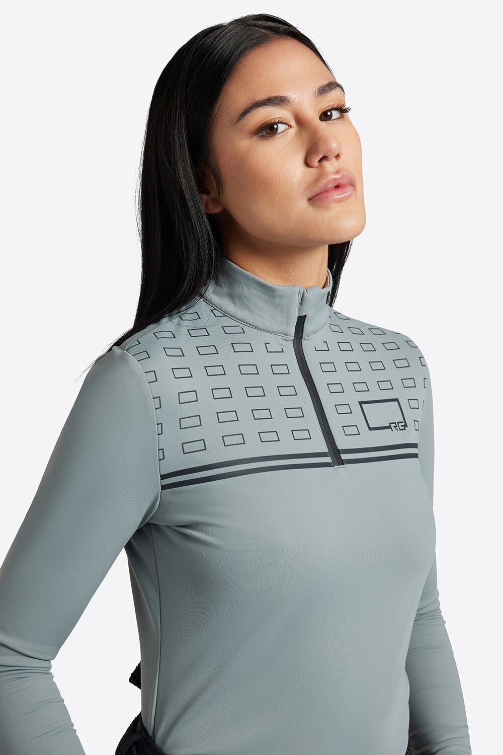 Rider's Gene Rider's Gene Women's Training Jersey Fleece Zip Polo LAVA SMOKE-6