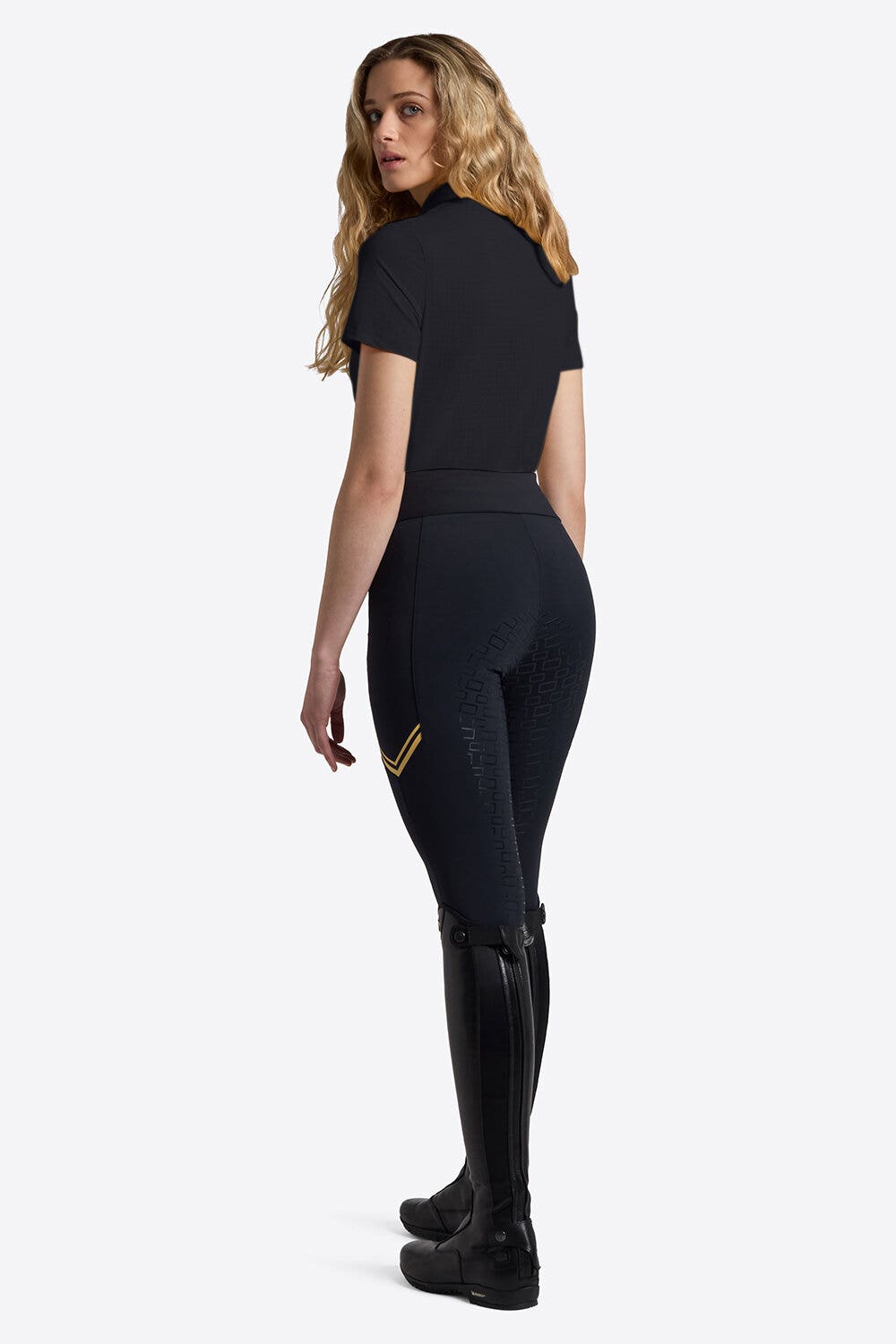 Rider's Gene Women's Training Polo with Zip | Rider's Gene NAVY-2