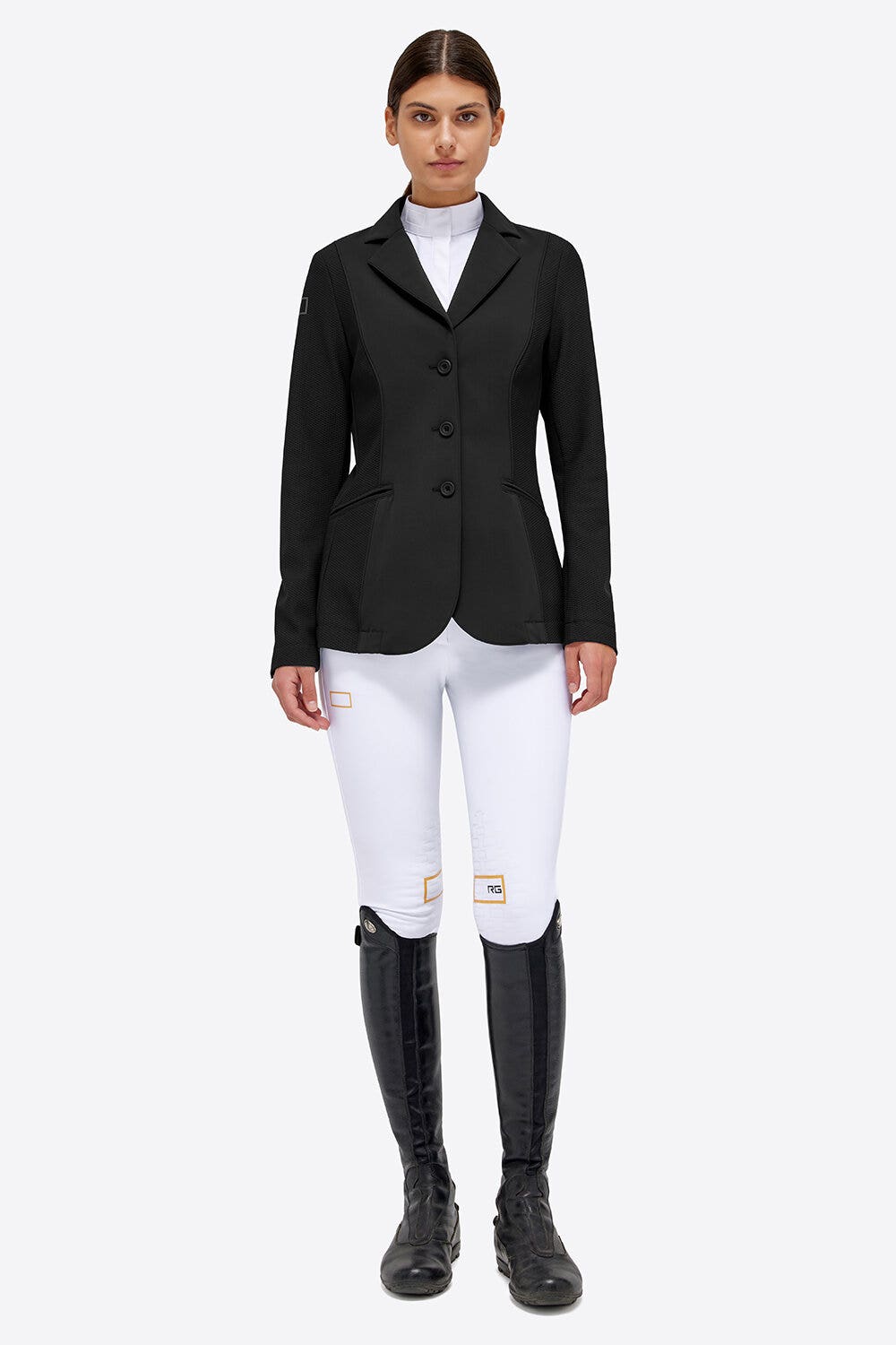 Rider's Gene Rider's Gene women's competition jacket with buttons BLACK-1