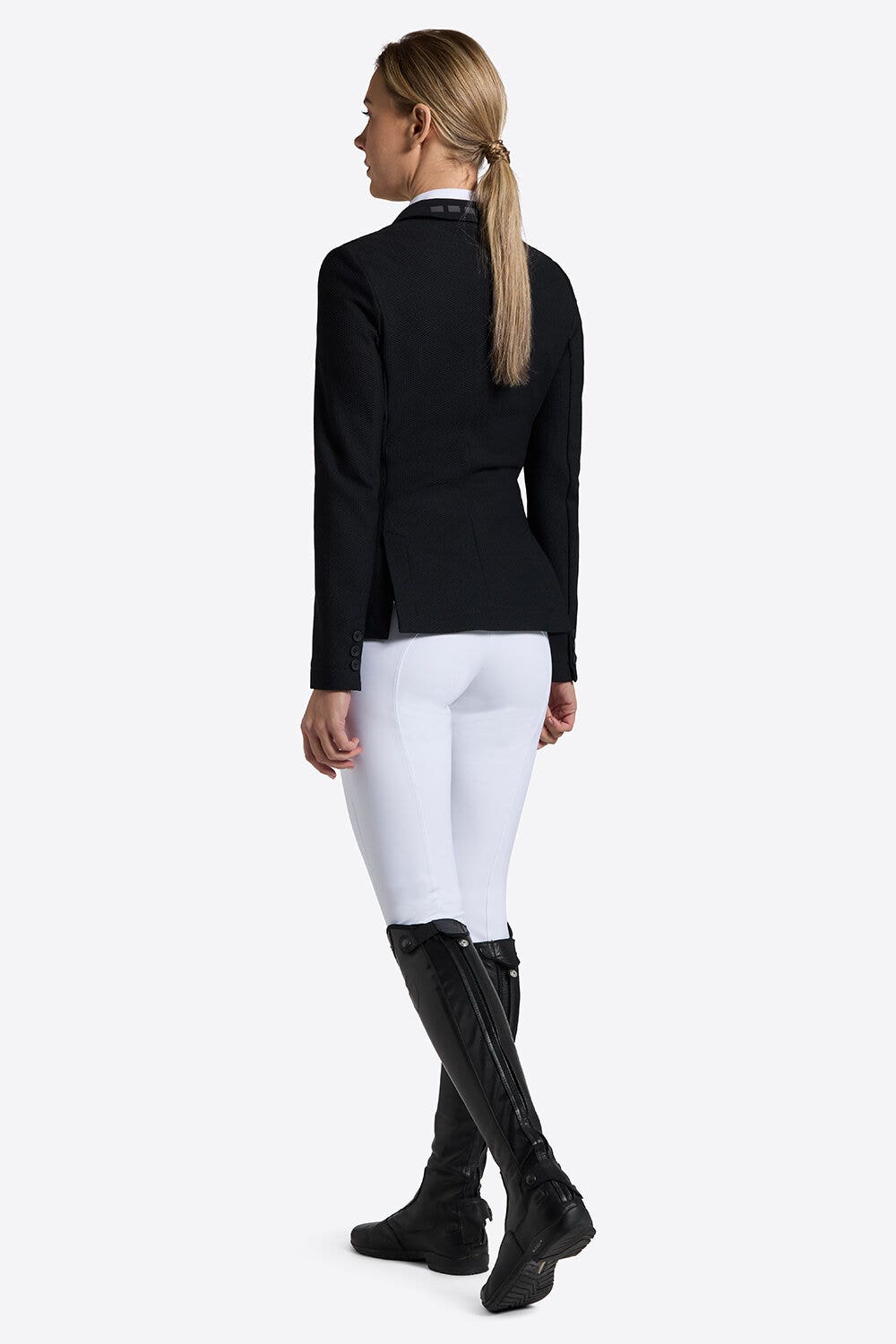 Rider's Gene Giacca da Equitazione da Donna Rider's Gene in Jersey e Rete BLACK/ BLACK LOGO-2