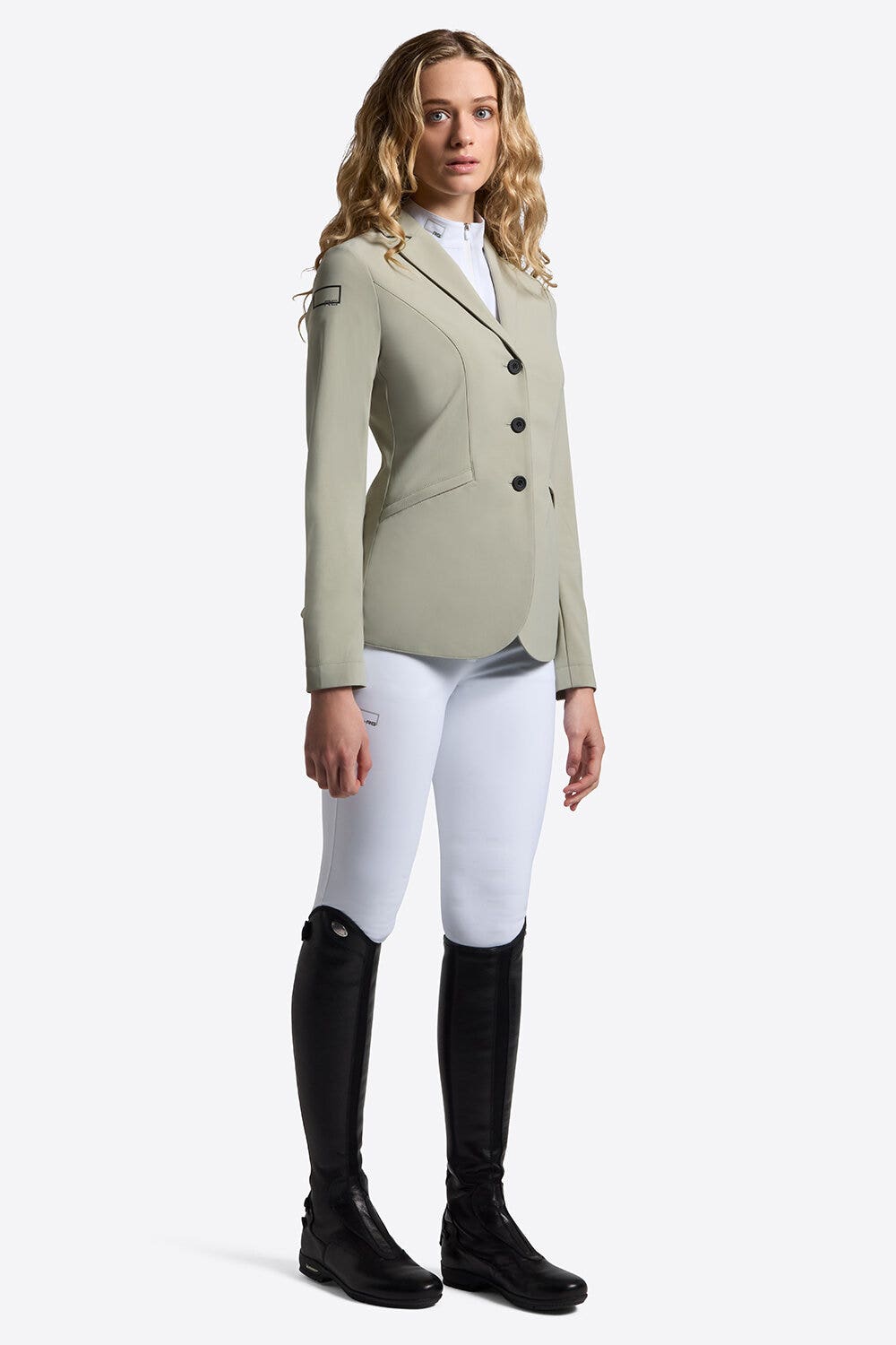 Rider's Gene Rider's Gene Women's Competition Button Jacket MOSS GRAY-1