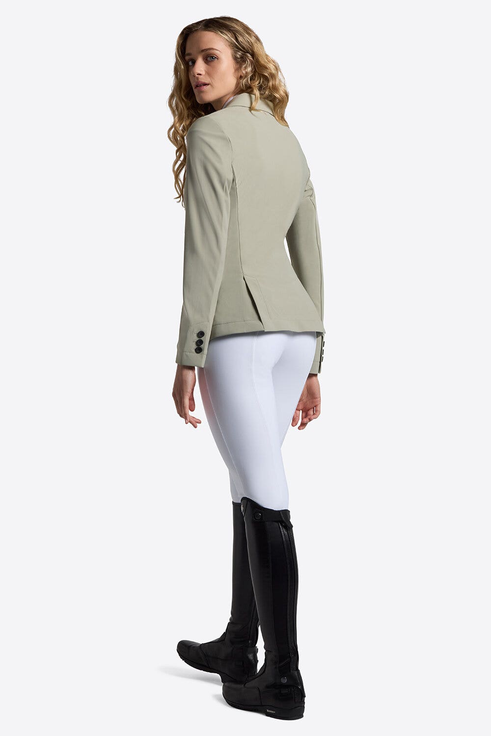 Rider's Gene Rider's Gene Women's Competition Button Jacket MOSS GRAY-2