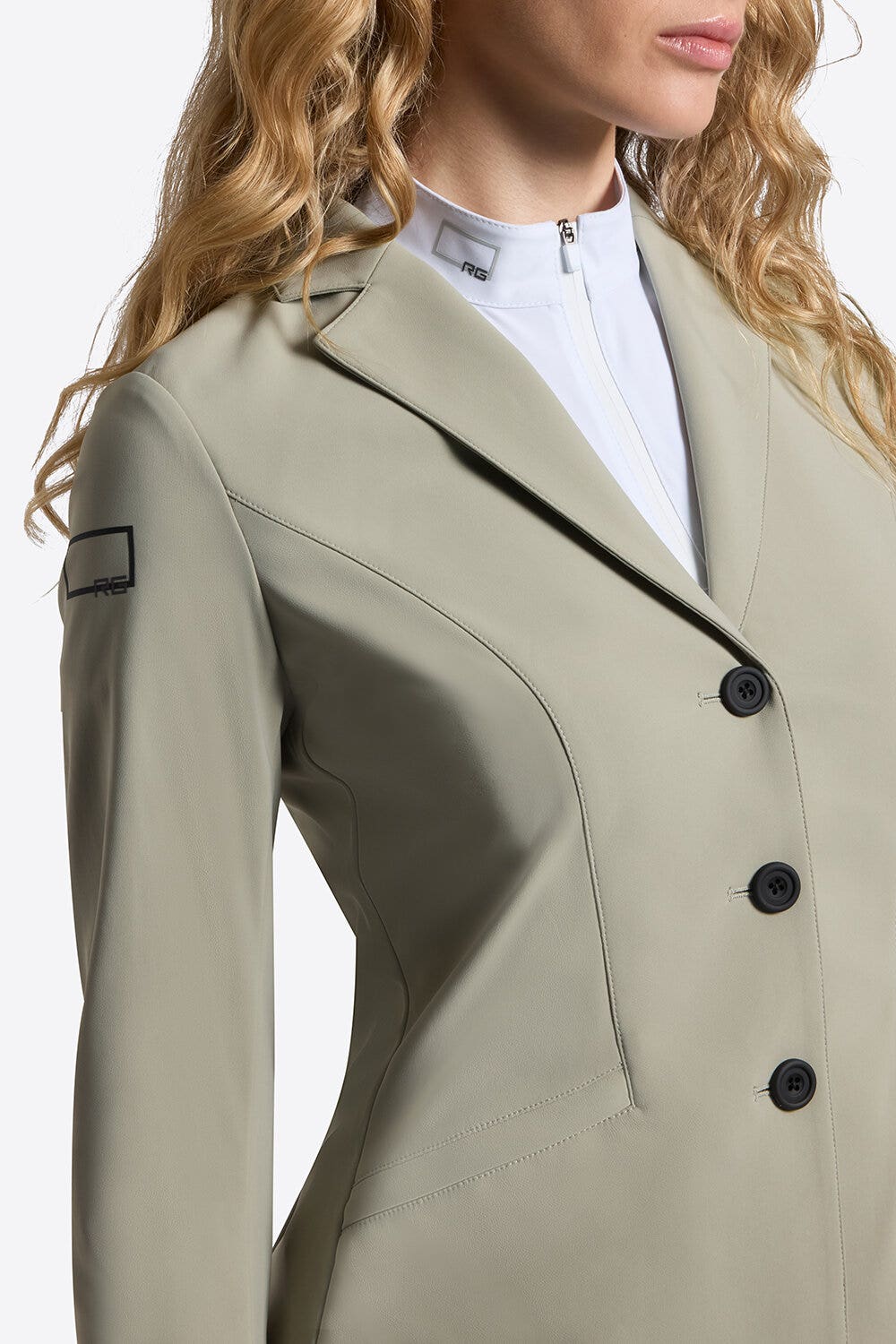 Rider's Gene Rider's Gene Women's Competition Button Jacket MOSS GRAY-3