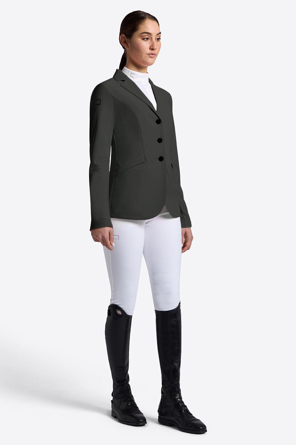 Women’s competition jacket with buttons and rhinestones