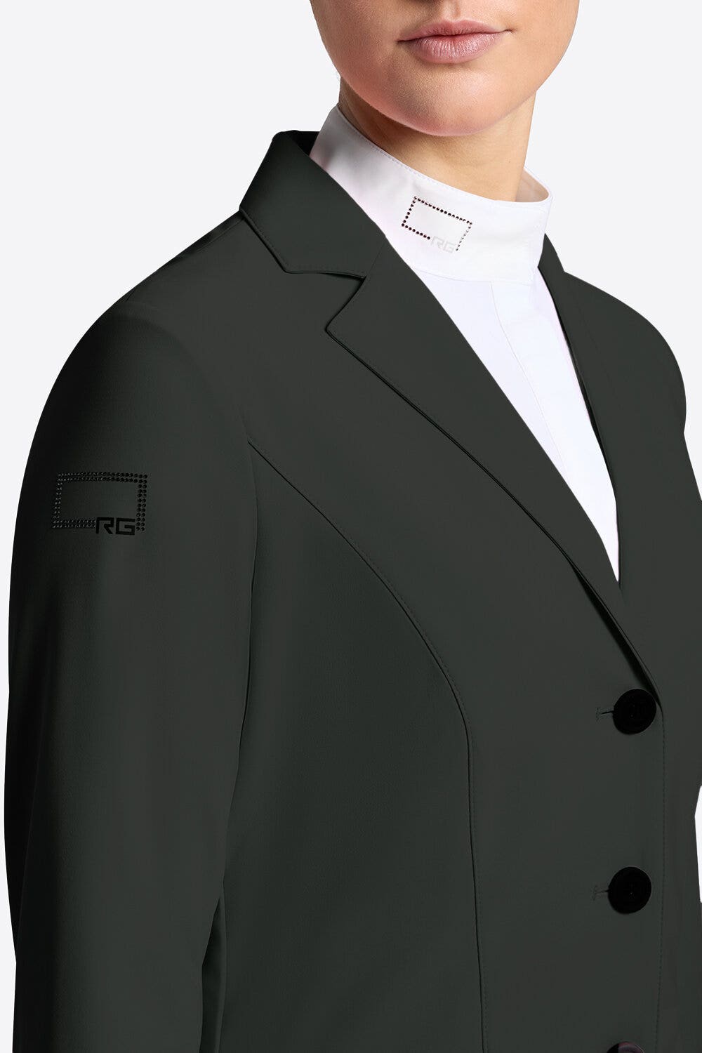 Women’s competition jacket with buttons and rhinestones