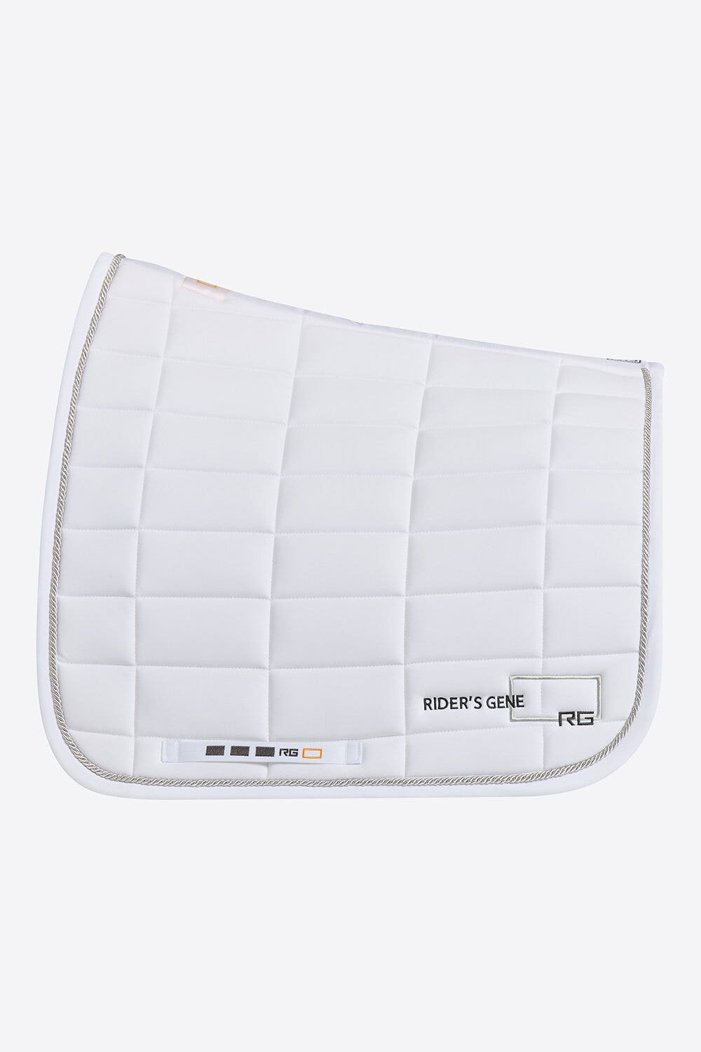 Rider's Gene Rider's Gene Dressage Saddle Pad with Rectangular Quilt WHITE-1