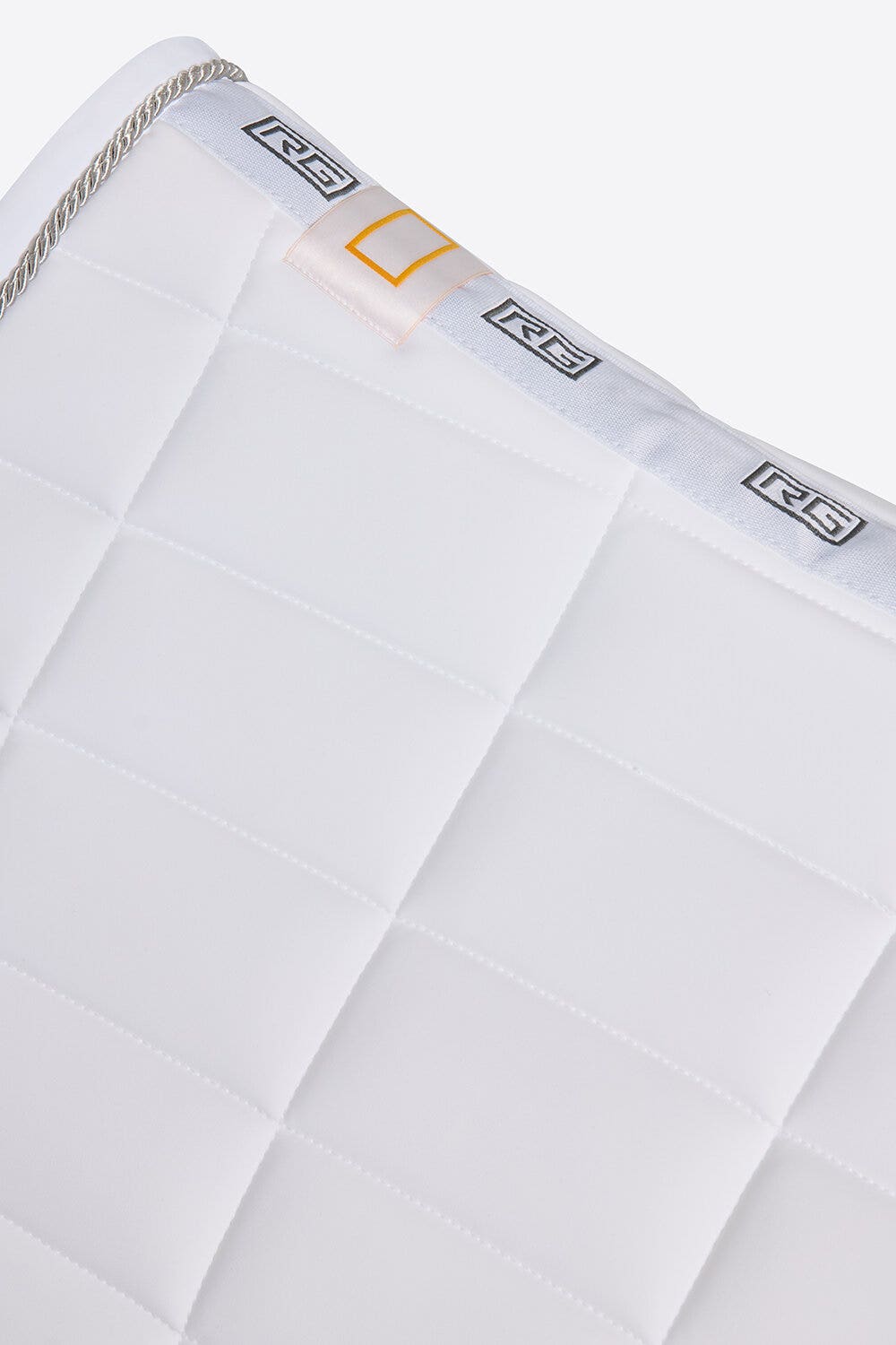 Rider's Gene Rider's Gene Dressage Saddle Pad with Rectangular Quilt WHITE-3