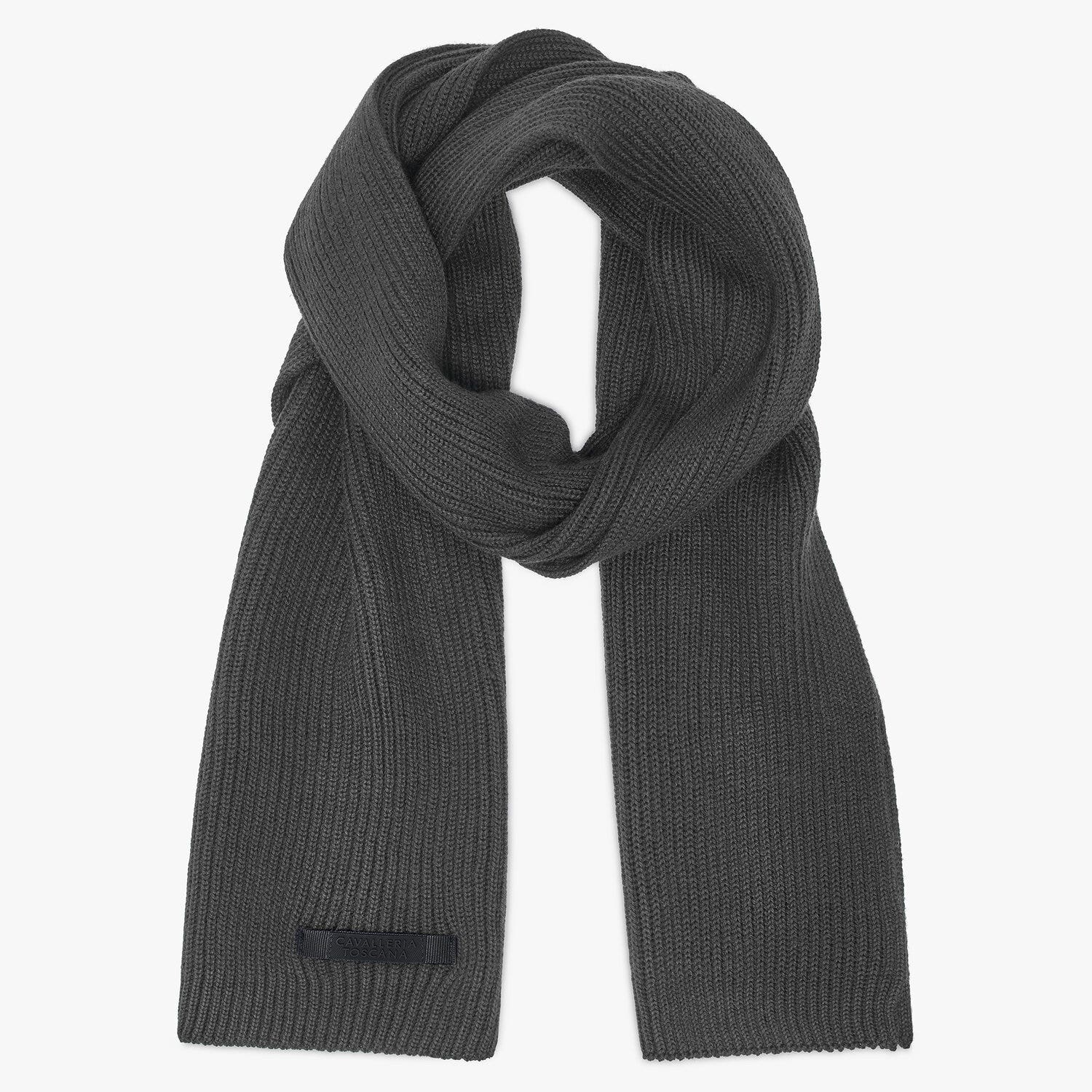 Cavalleria Toscana Merino wool scarf IRON GREY-2