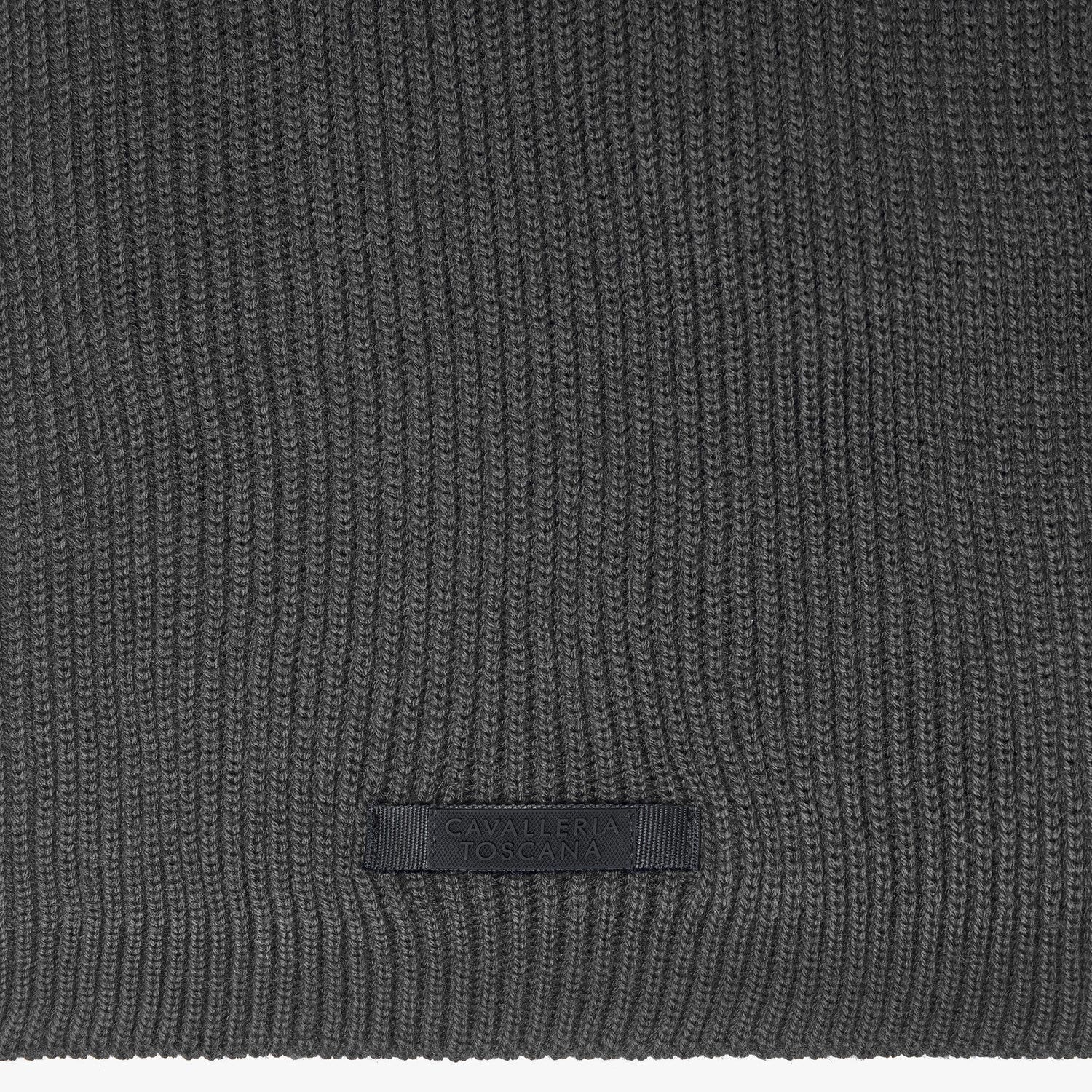Cavalleria Toscana Merino wool scarf IRON GREY-3