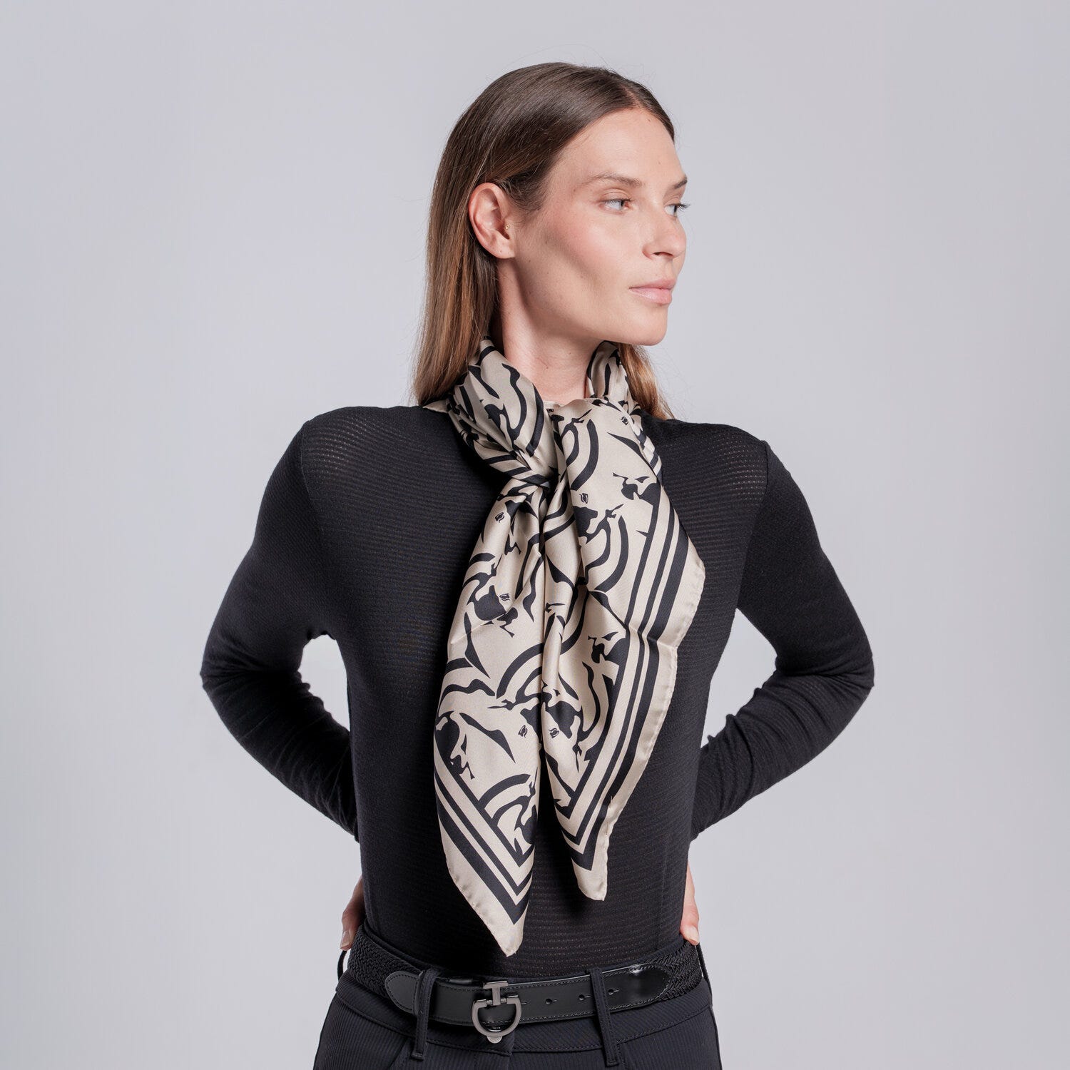 Silk scarf with pattern