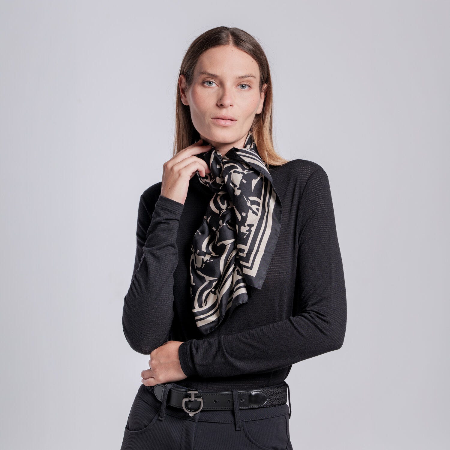 Silk scarf with pattern