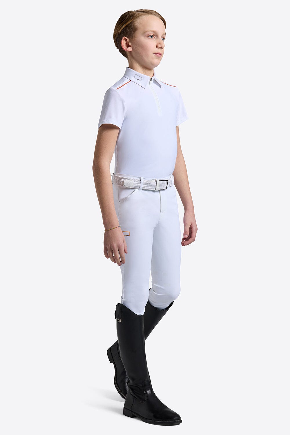 Rider’s Gene Boys’ Short Sleeves Competition Polo with Perforated Inserts