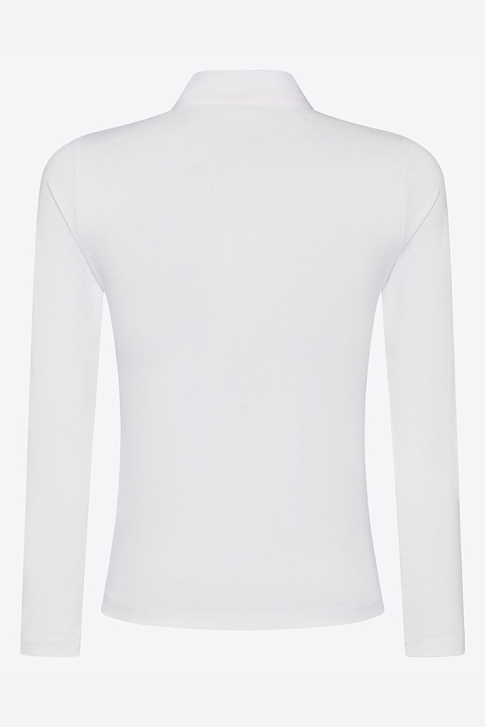 Rider's Gene Rider's Gene Girl's Jersey Piquet Competition Polo with Zip WHITE-2