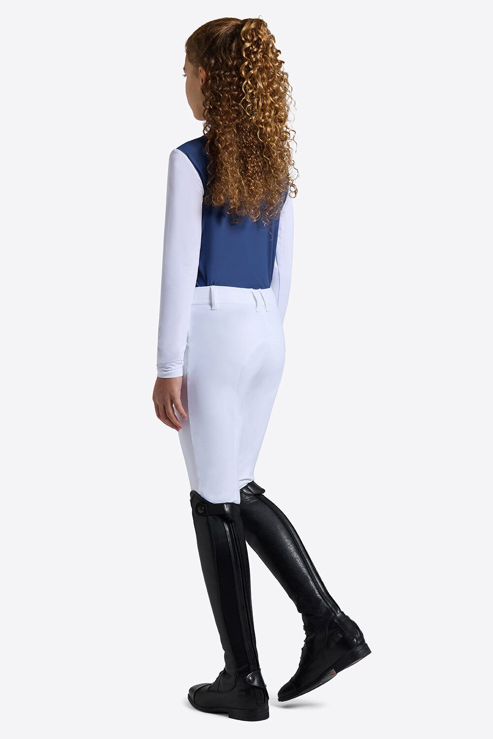 Rider's Gene Rider’s Gene Women’s L/S Jersey Competition Shirt with Perforated Inserts SHAVEDCHOCOLATE/WHITE-2