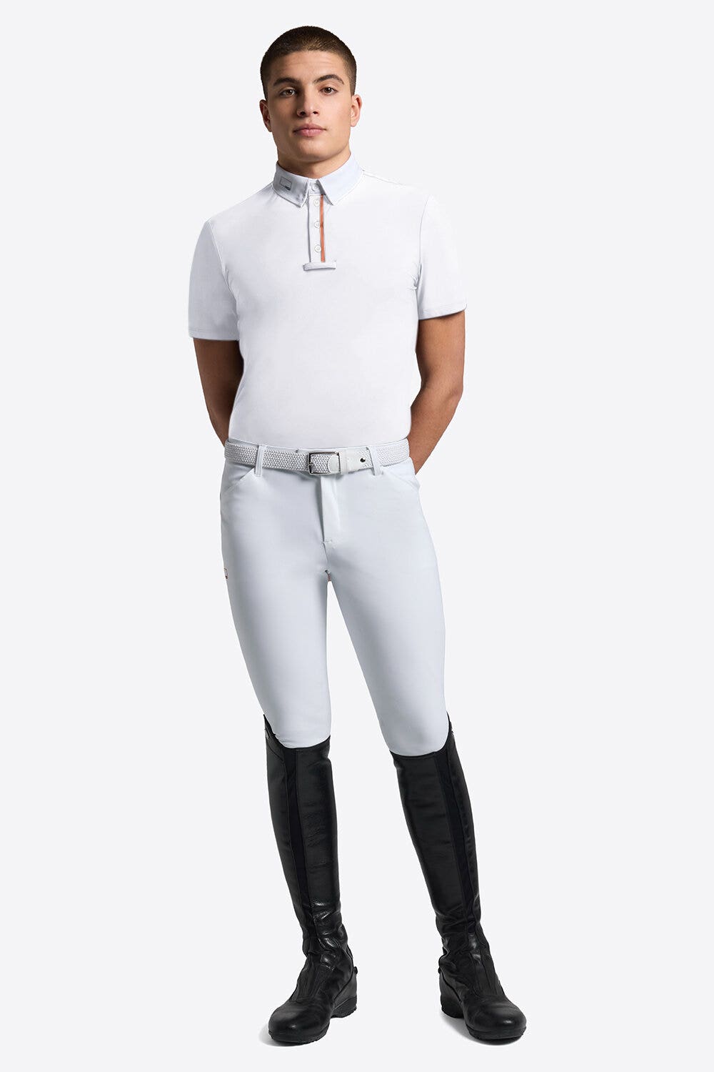 Rider's Gene Rider's Gene Men's Tech Competition Shirt WHITE-1