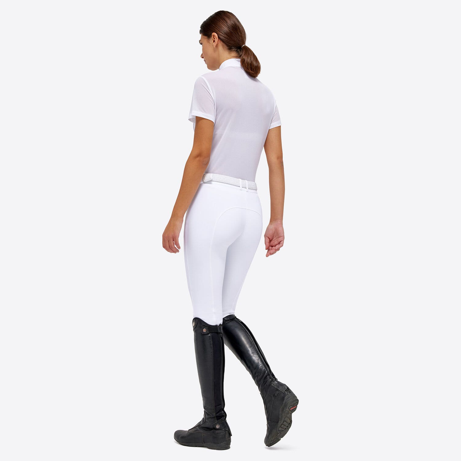 Rider's Gene RG Jersey and Mesh S/S Competition Polo WHITE/KNIT-5