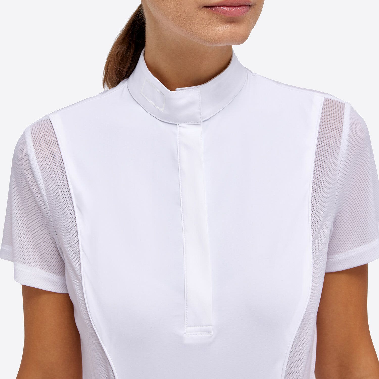 Rider's Gene RG Jersey and Mesh S/S Competition Polo WHITE/KNIT-6