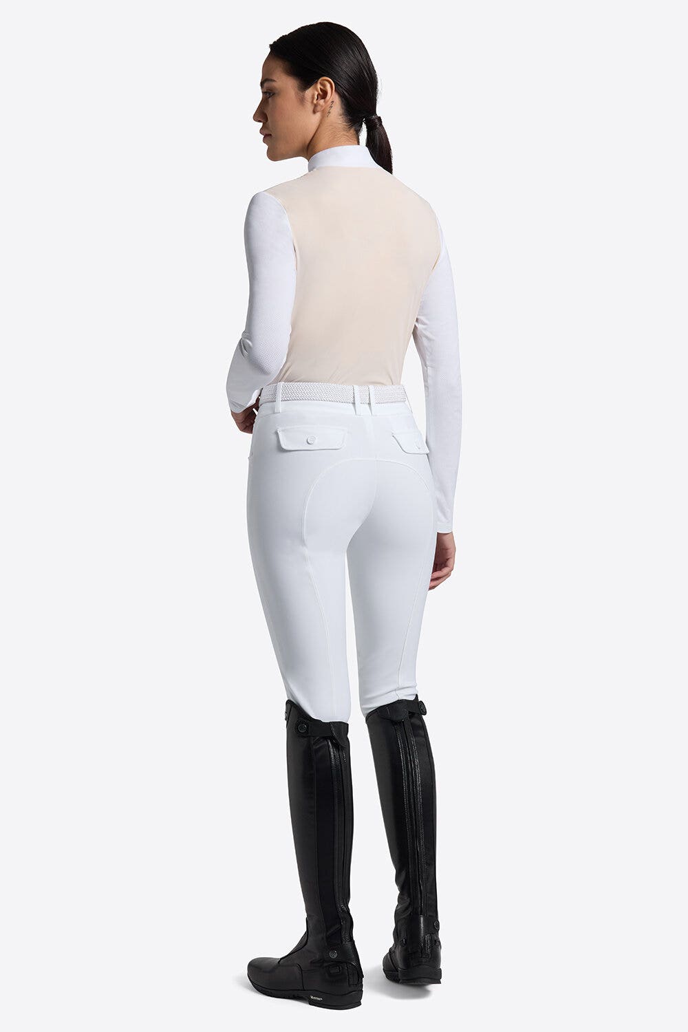 Rider's Gene Camicia da Competizione Rider’s Gene da Donna in Jersey con Inserti Forati SANDSHELL/WHITE-2