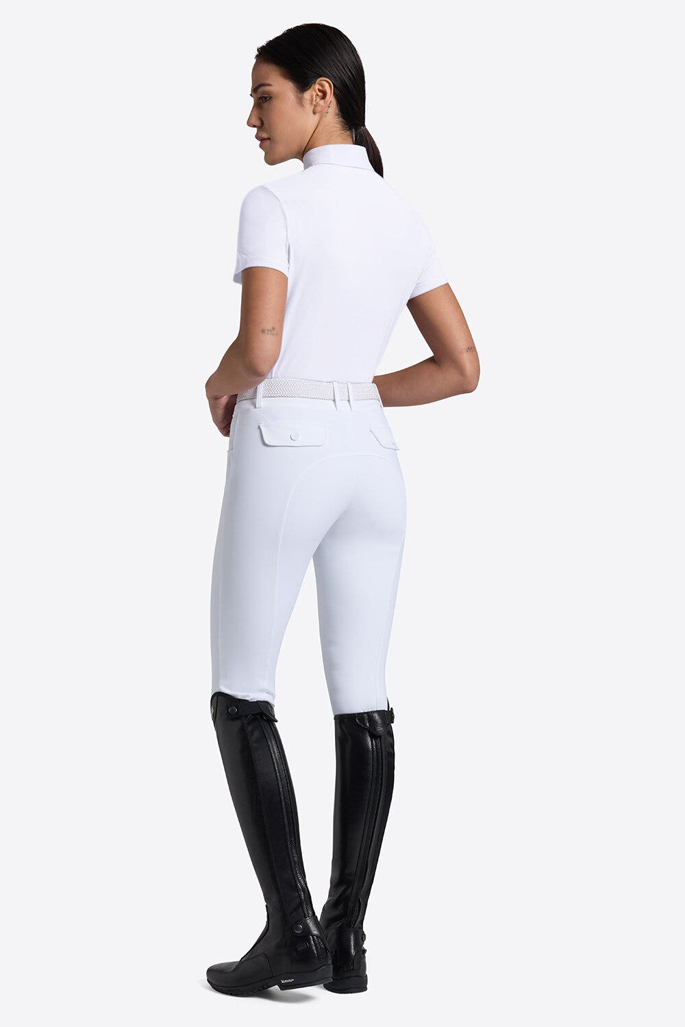 Rider's Gene Rider’s Gene Women’s Short Sleeve Jersey Competition Shirt WHITE-2