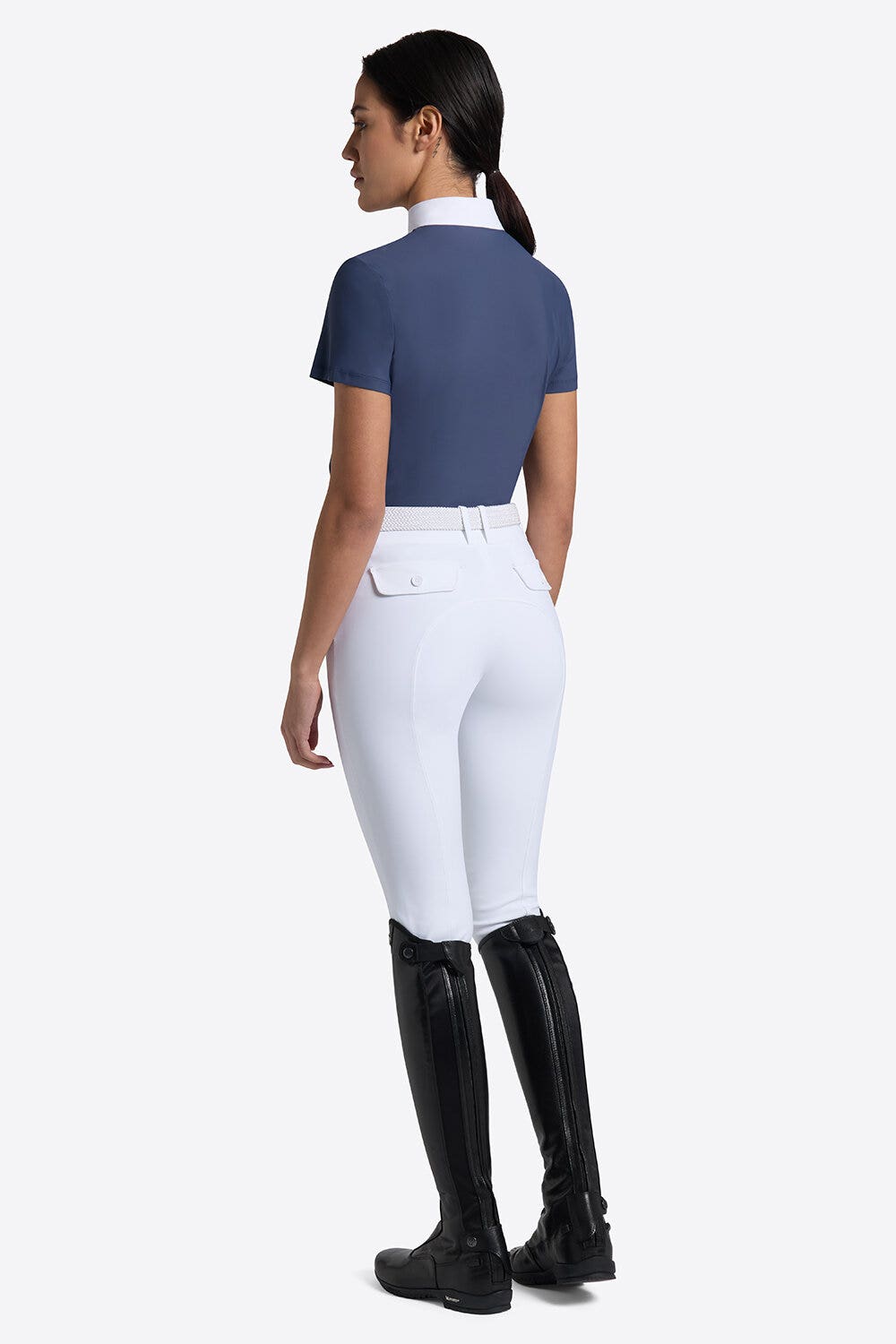 Rider's Gene Camicia da Competizione Rider’s Gene da Donna in Jersey a Manica Corta CROWN BLUE-2