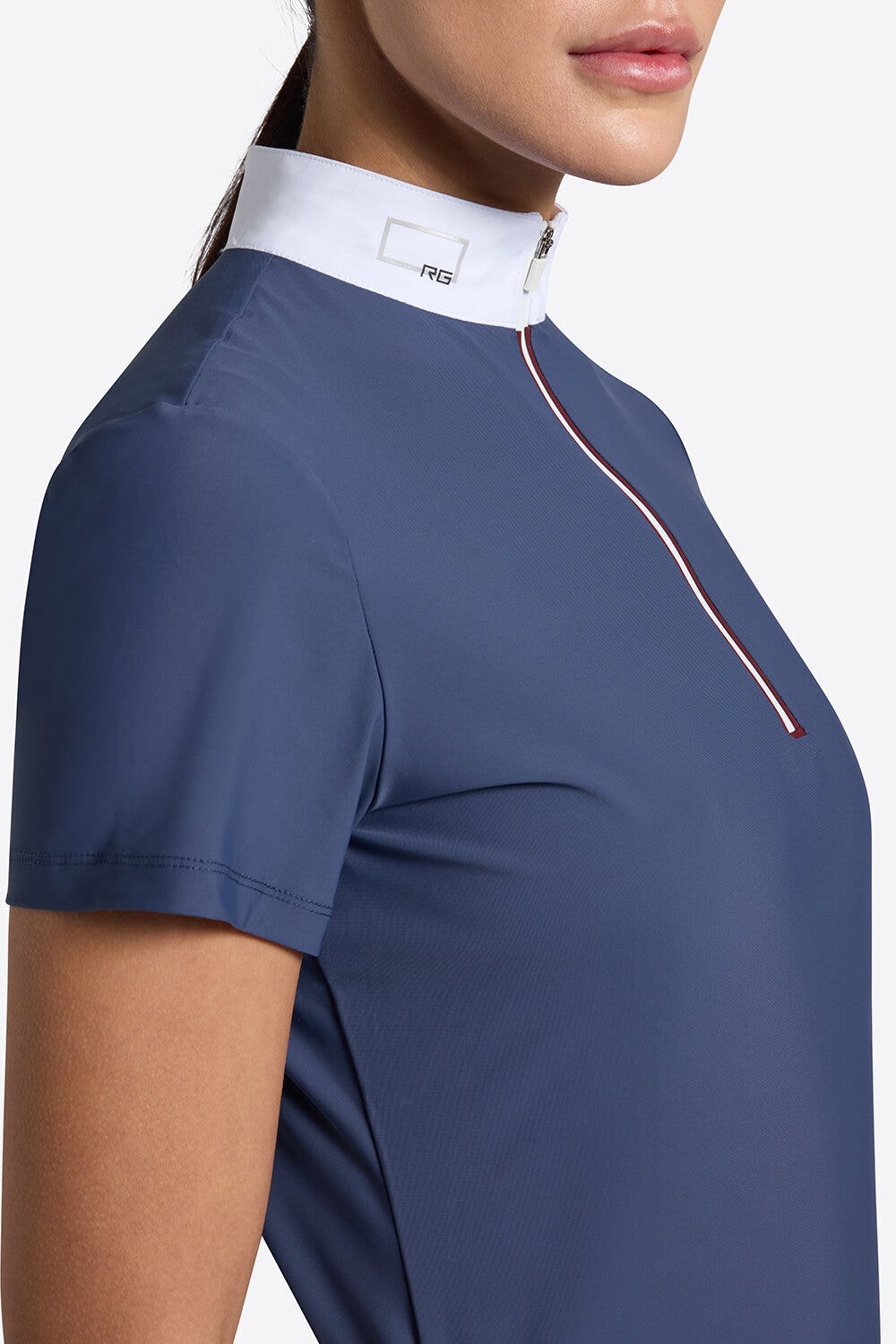 Rider's Gene Rider’s Gene Women’s Short Sleeve Jersey Competition Shirt CROWN BLUE-3