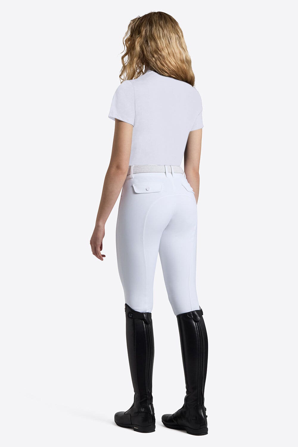 Rider's Gene Women's Short Sleeve Riding Shirt | Rider's Gene WHITE-2