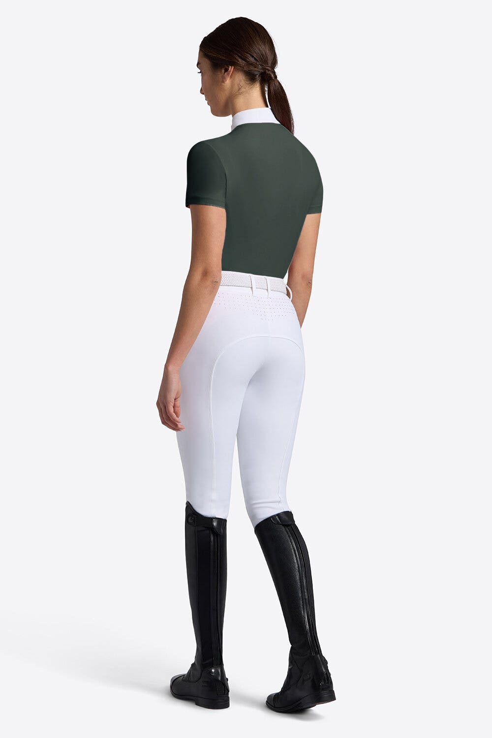 Rider's Gene Camicia tecnica da concorso con zip e strass da donna DEEP FOREST-2