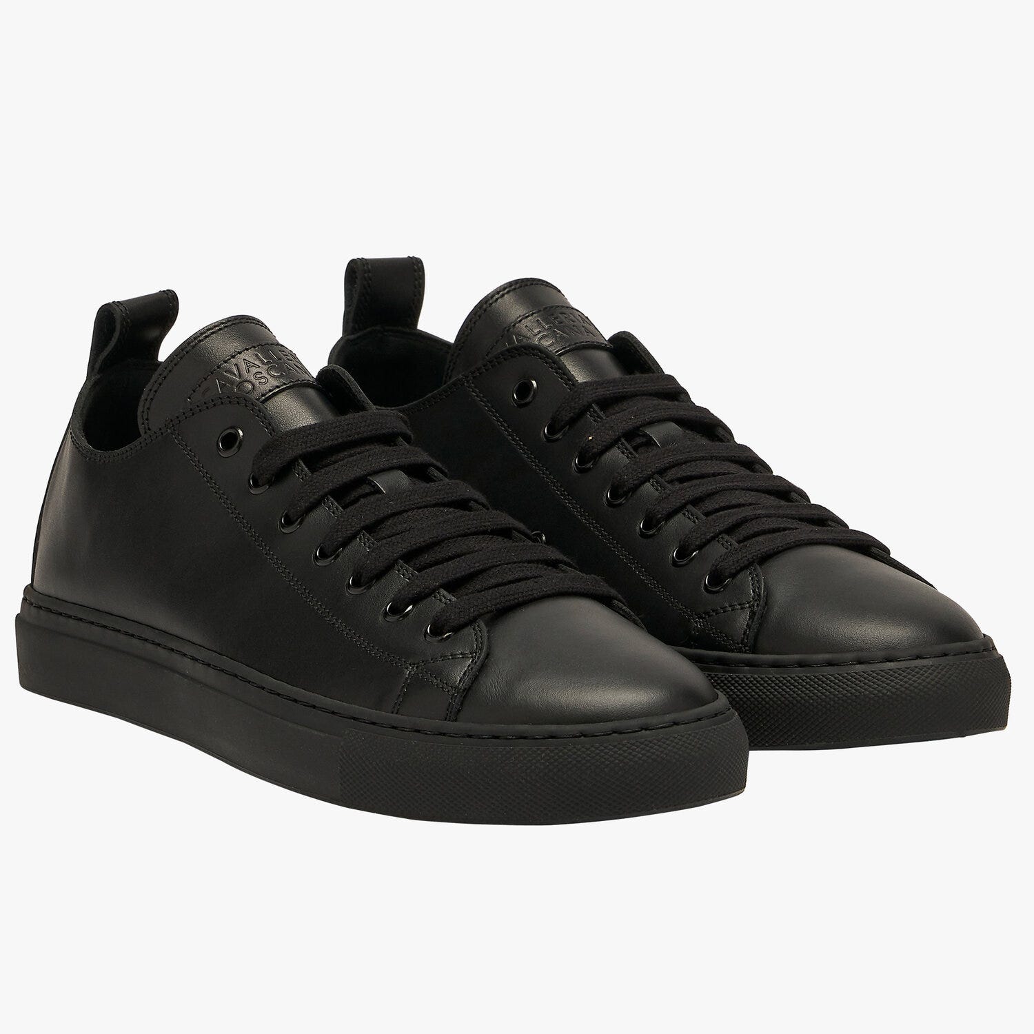 Cavalleria Toscana Leather lace-up sneakers with a cup sole