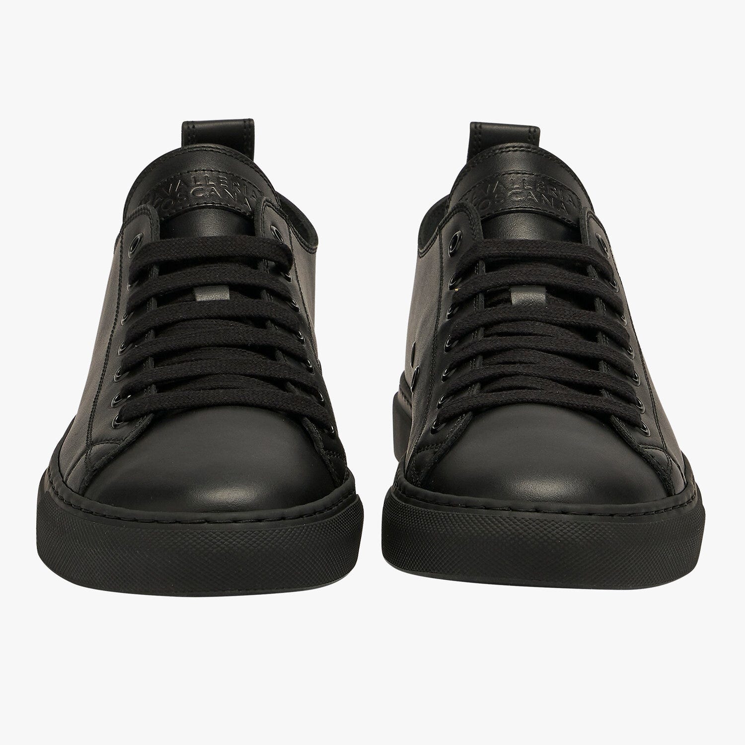 CLANE VOLUME SOLE SHOES BLACK 37 美品 Cavalleria Toscana Leather lace-up sneakers with a cup sole