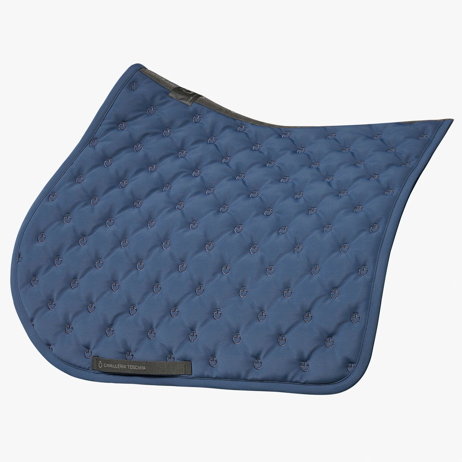 Cavalleria Toscana Jumping Saddle Pad with CT logos OCEAN BLUE-2