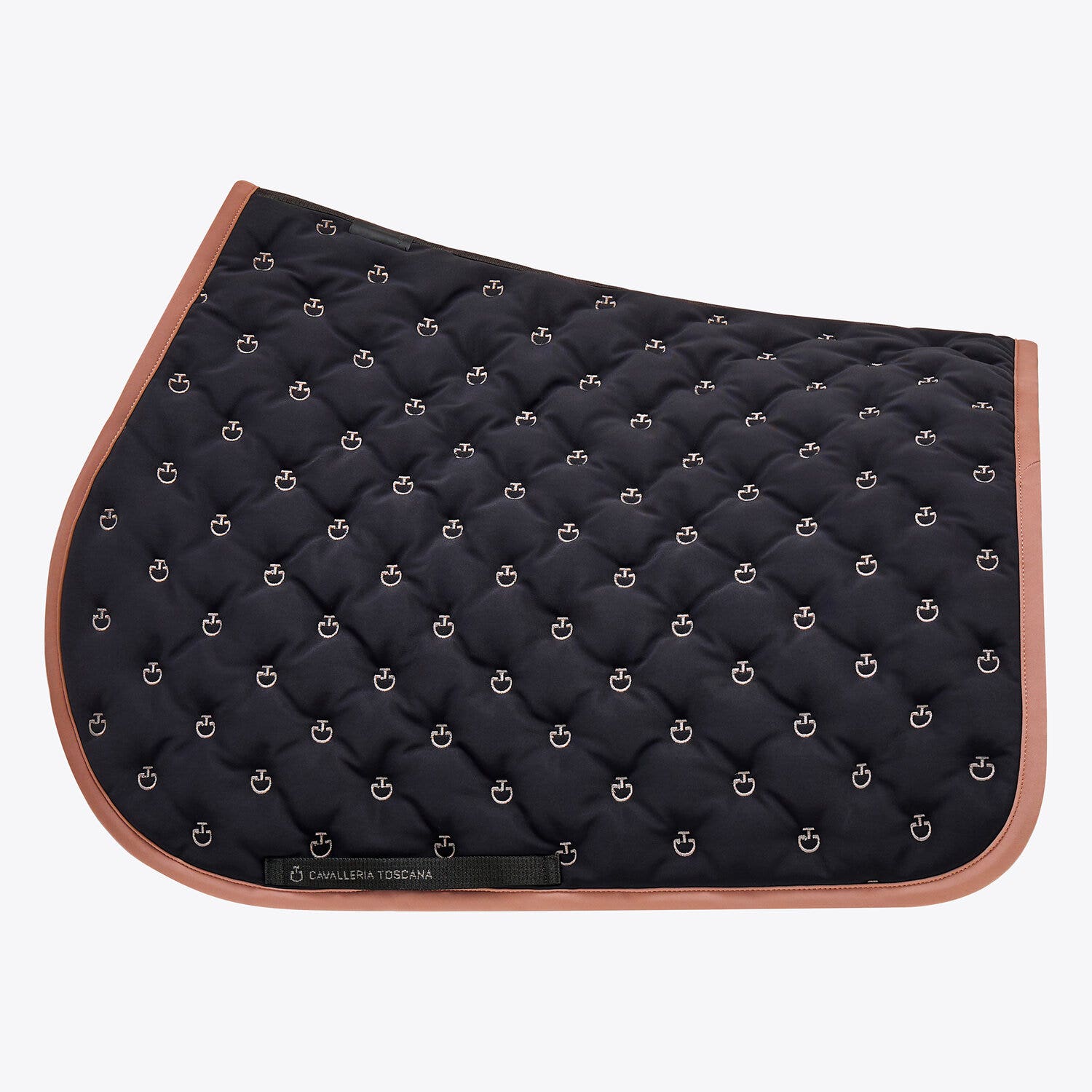 Cavalleria Toscana Jumping Saddle Pad with CT logos BLACK TORTORA-1