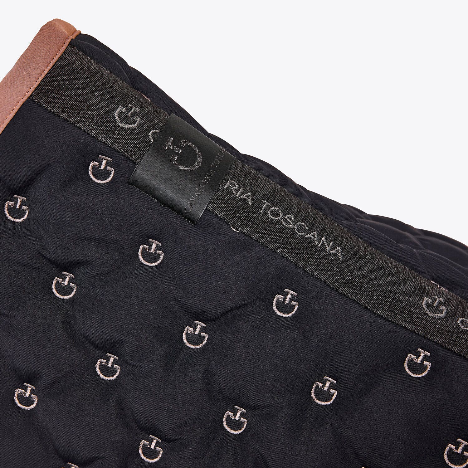 Cavalleria Toscana Jumping Saddle Pad with CT logos BLACK TORTORA-3