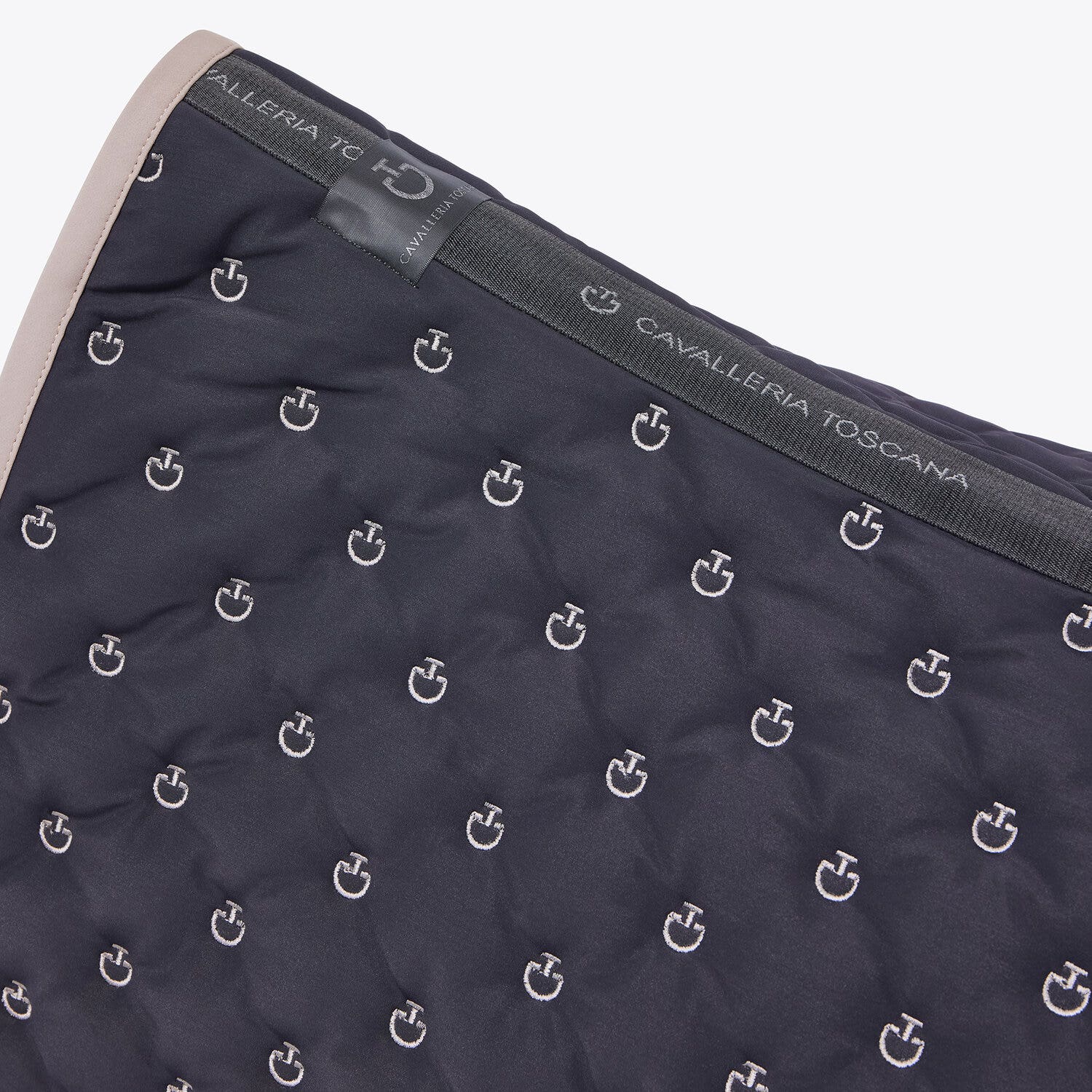 Cavalleria Toscana Dressage Saddle Pad with CT logos BLACK TORTORA-3