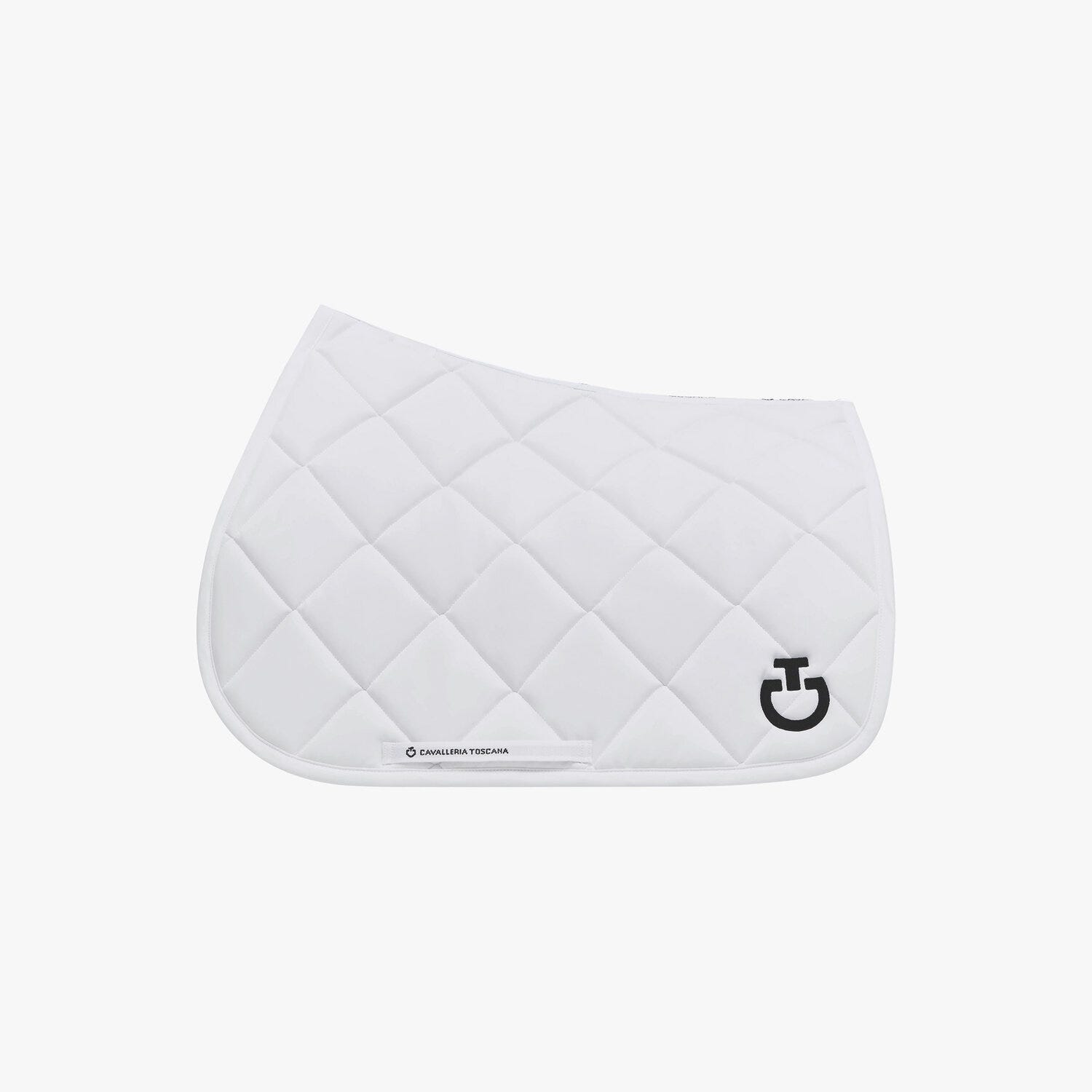Diamond-quilted jumping saddle pad in jersey