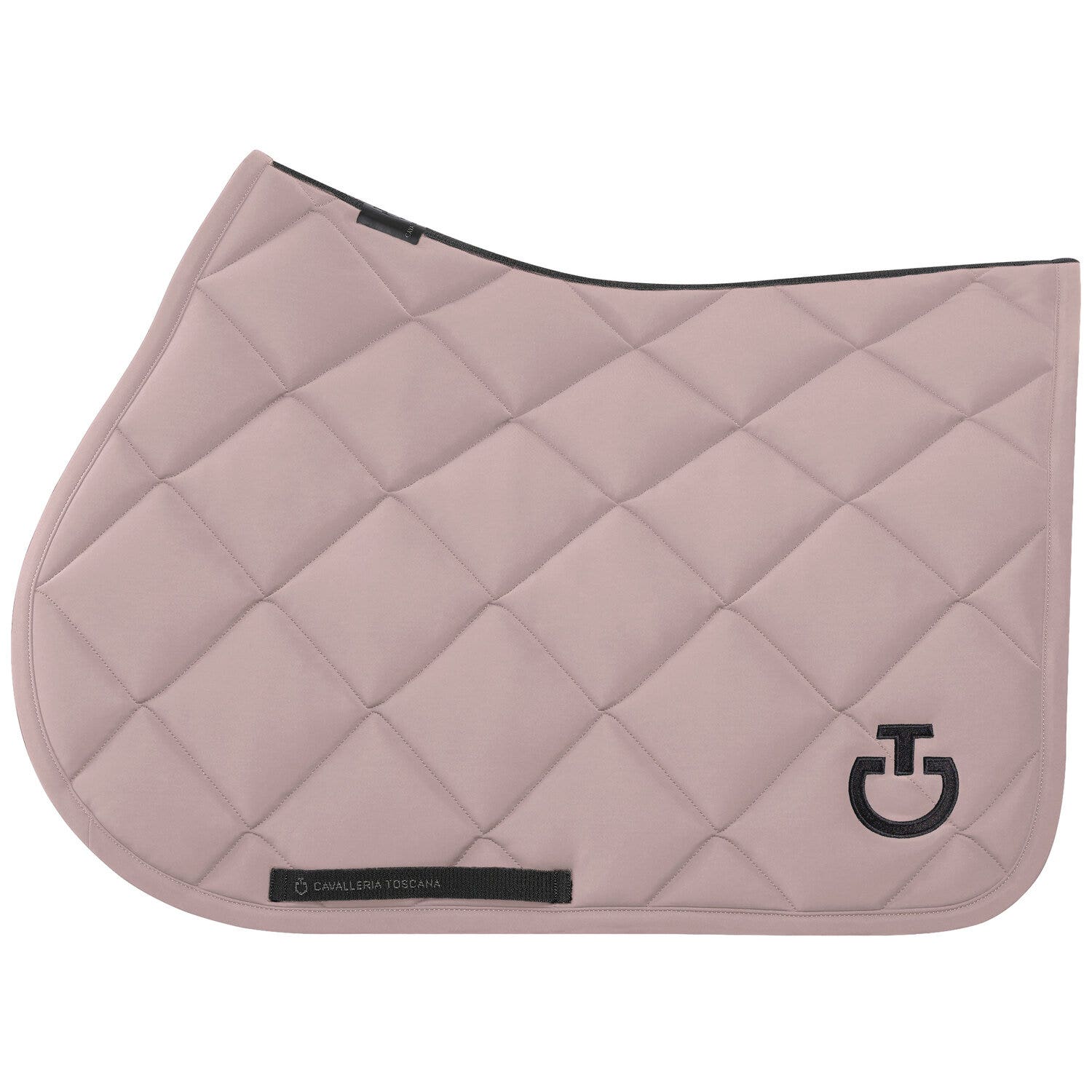 Diamond-quilted jumping saddle pad in jersey