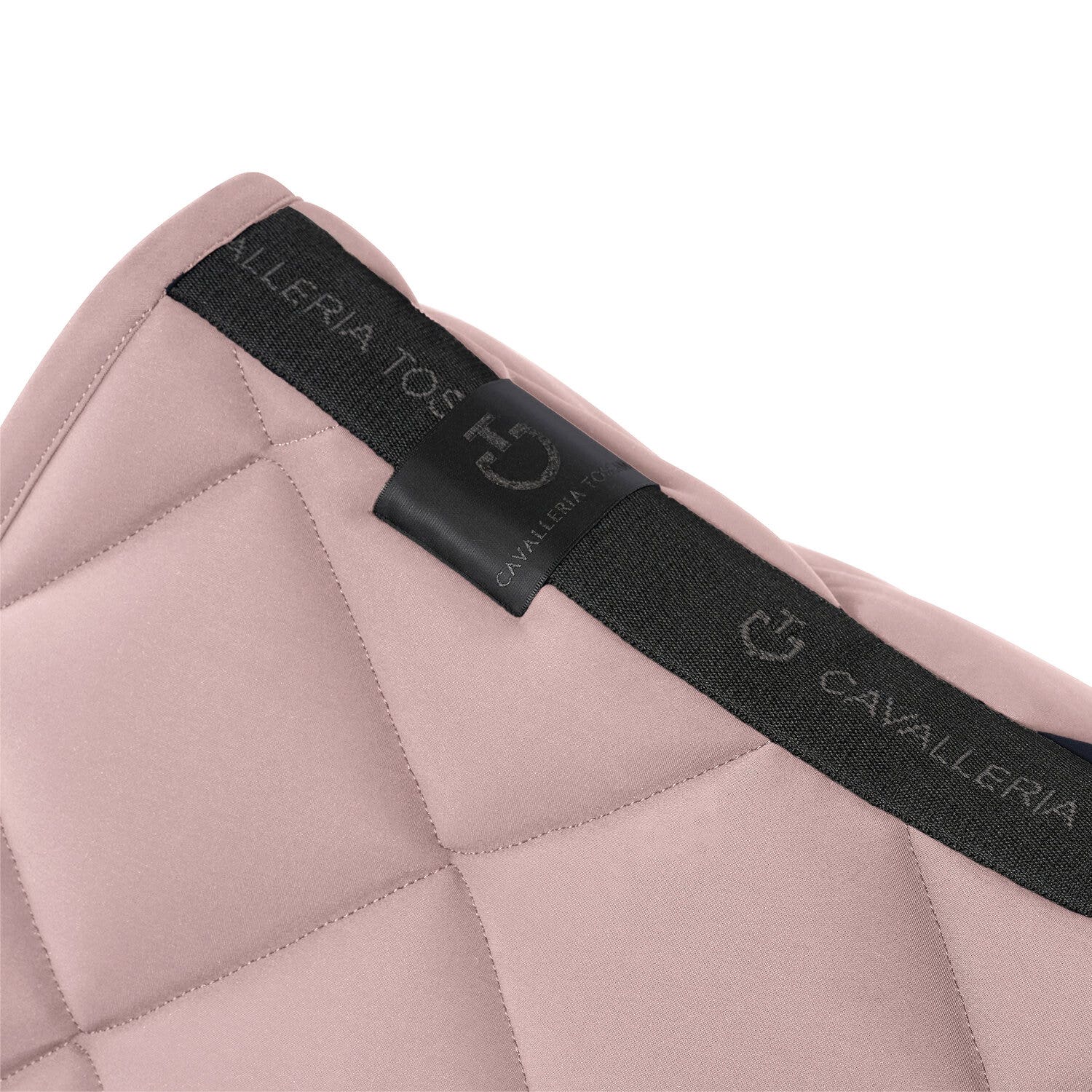 Diamond-quilted jumping saddle pad in jersey