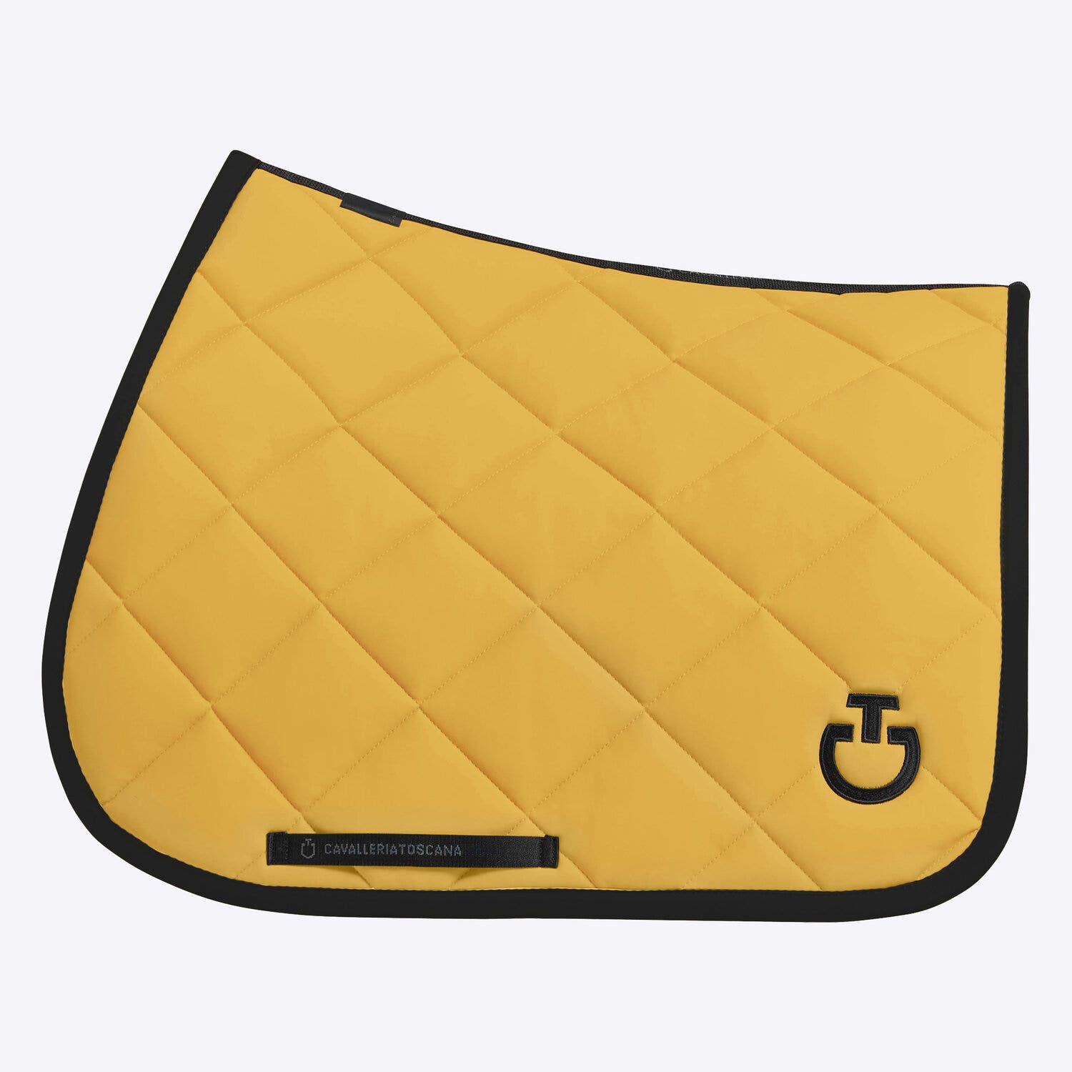 Cavalleria Toscana Cavalleria Toscana Jumping Saddle Pad with Diamond quilting GOLDEN OCHRE/BLACK-1