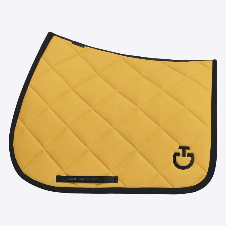 Cavalleria Toscana Cavalleria Toscana Jumping Saddle Pad with Diamond quilting GOLDEN OCHRE/BLACK-1