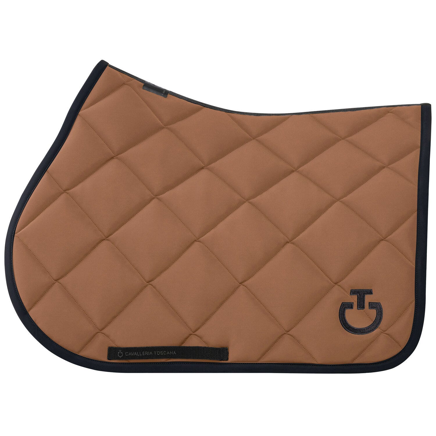 Diamond-quilted jumping saddle pad in jersey