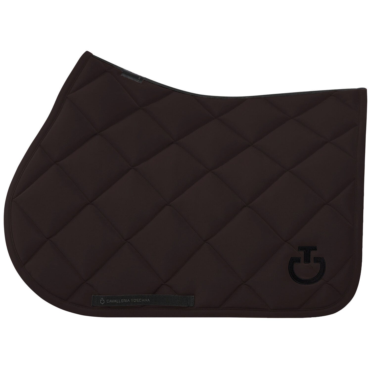 Diamond-quilted jumping saddle pad in jersey