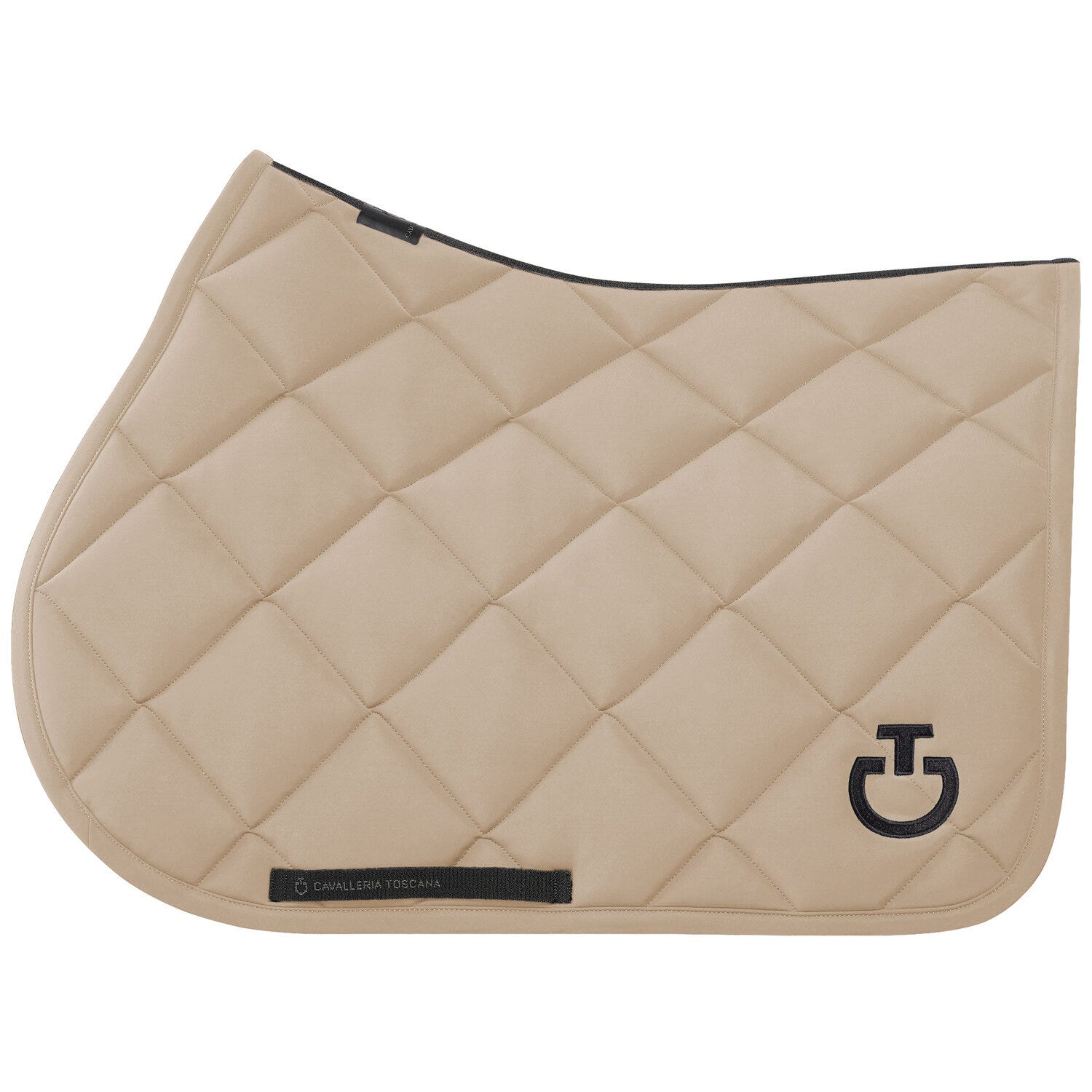 Diamond-quilted jumping saddle pad in jersey