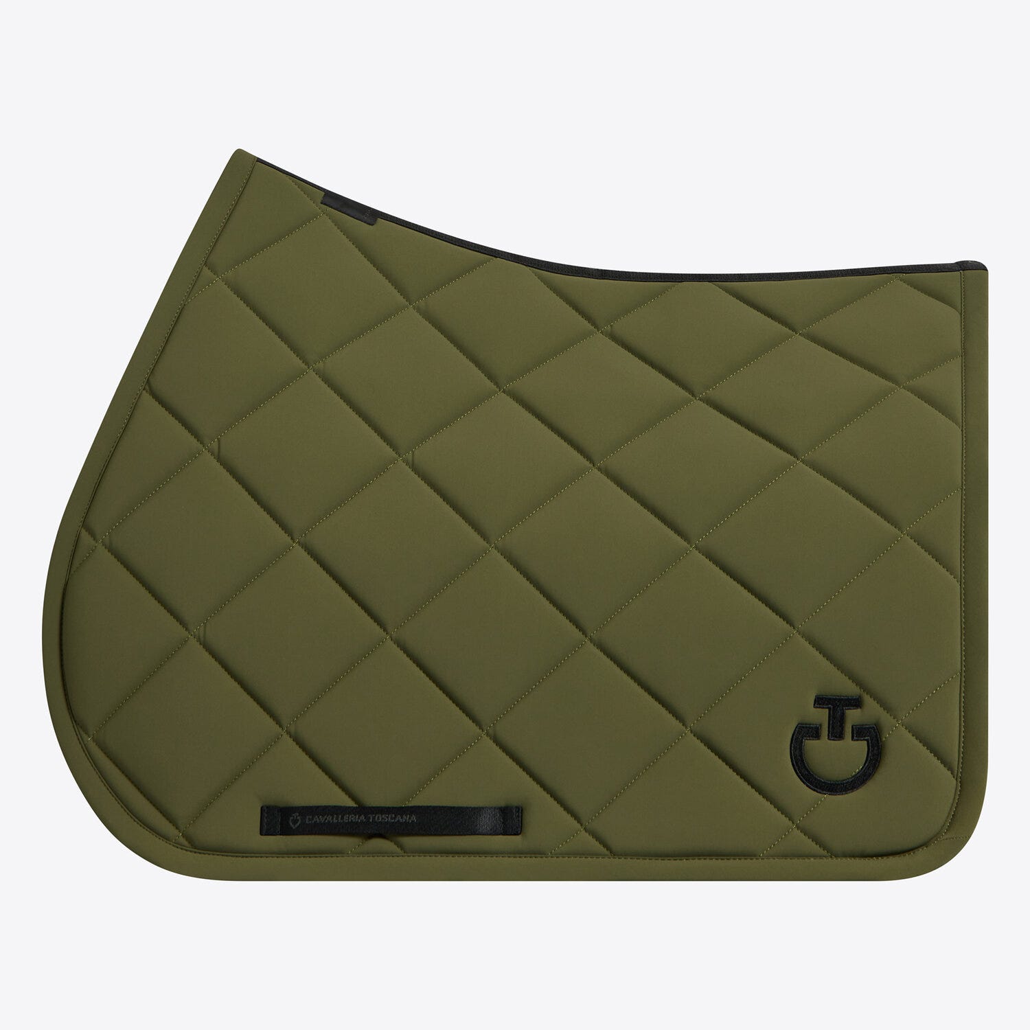 Diamond-quilted jumping saddle pad in jersey