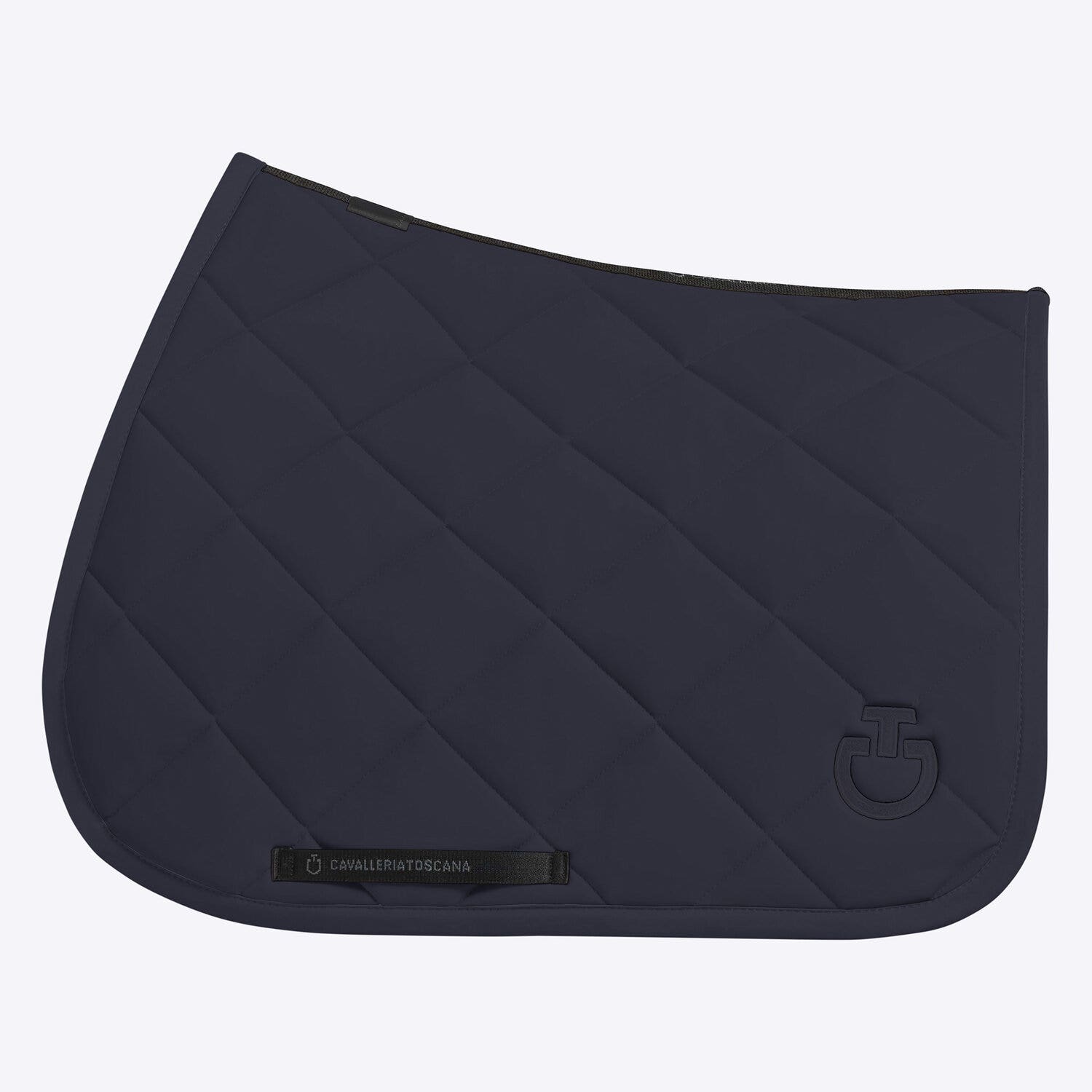 Cavalleria Toscana Cavalleria Toscana jumping horse saddle pad NAVY Logo NAVY-1
