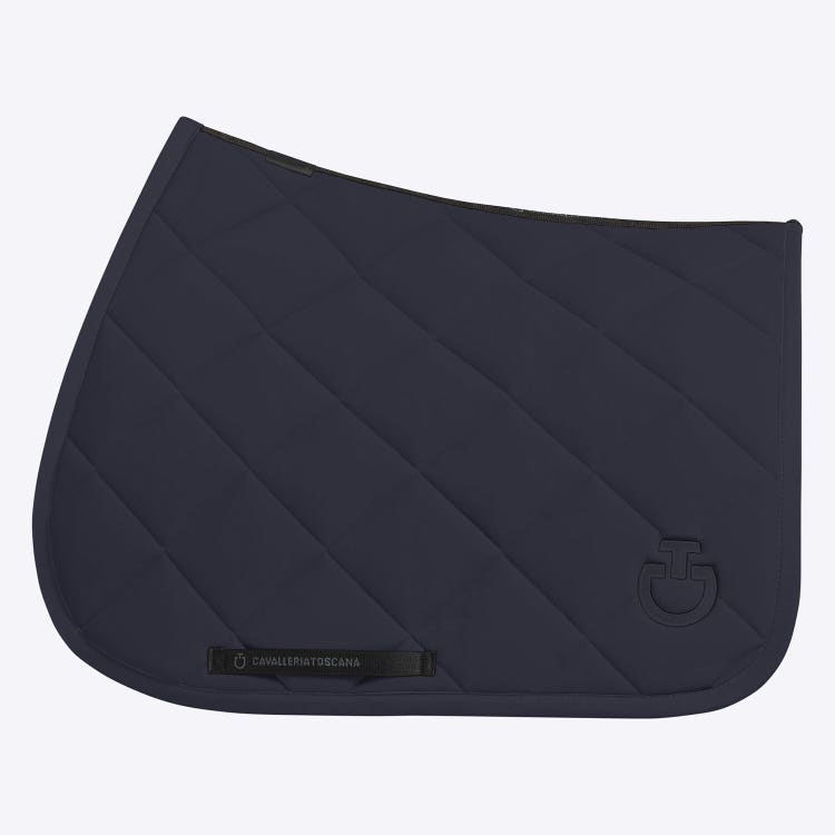 Diamond-quilted jumping saddle pad in jersey