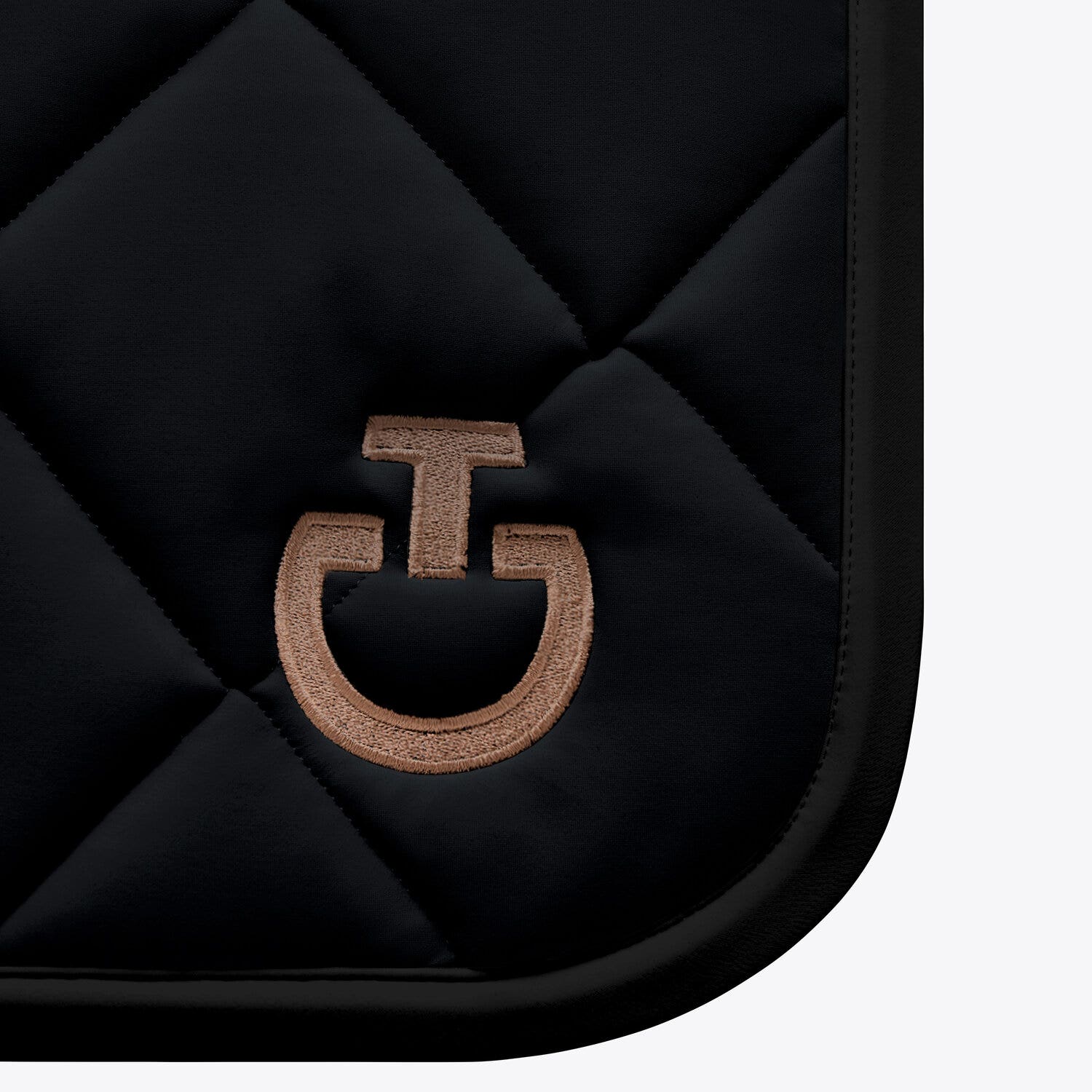 Cavalleria Toscana Cavalleria Toscana Jumping Saddle Pad with Diamond quilting BLACK/TOFFEE BROWN-2
