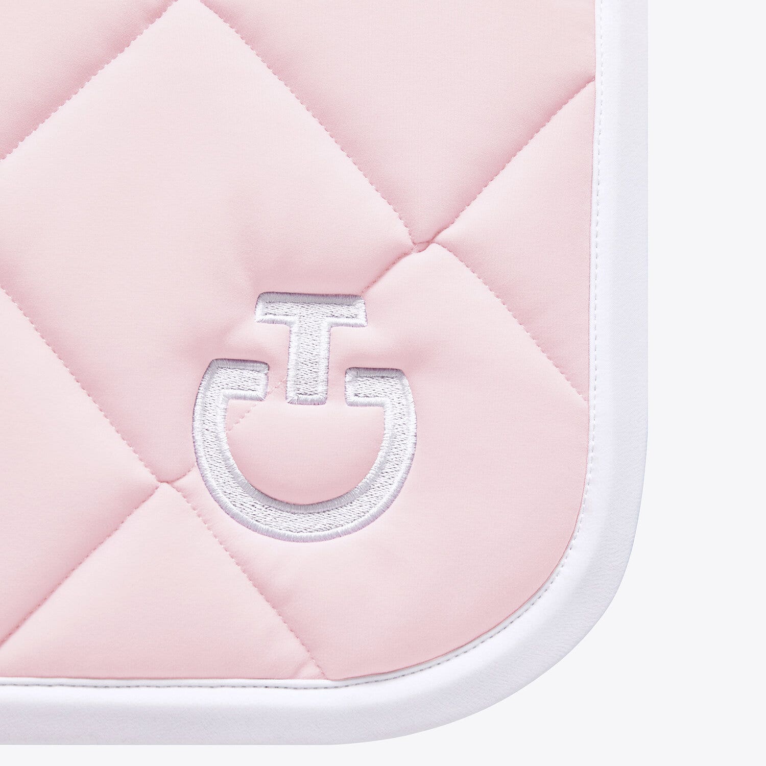 Cavalleria Toscana Cavalleria Toscana Jumping Saddle Pad with Diamond quilting PINK/WHITE-2