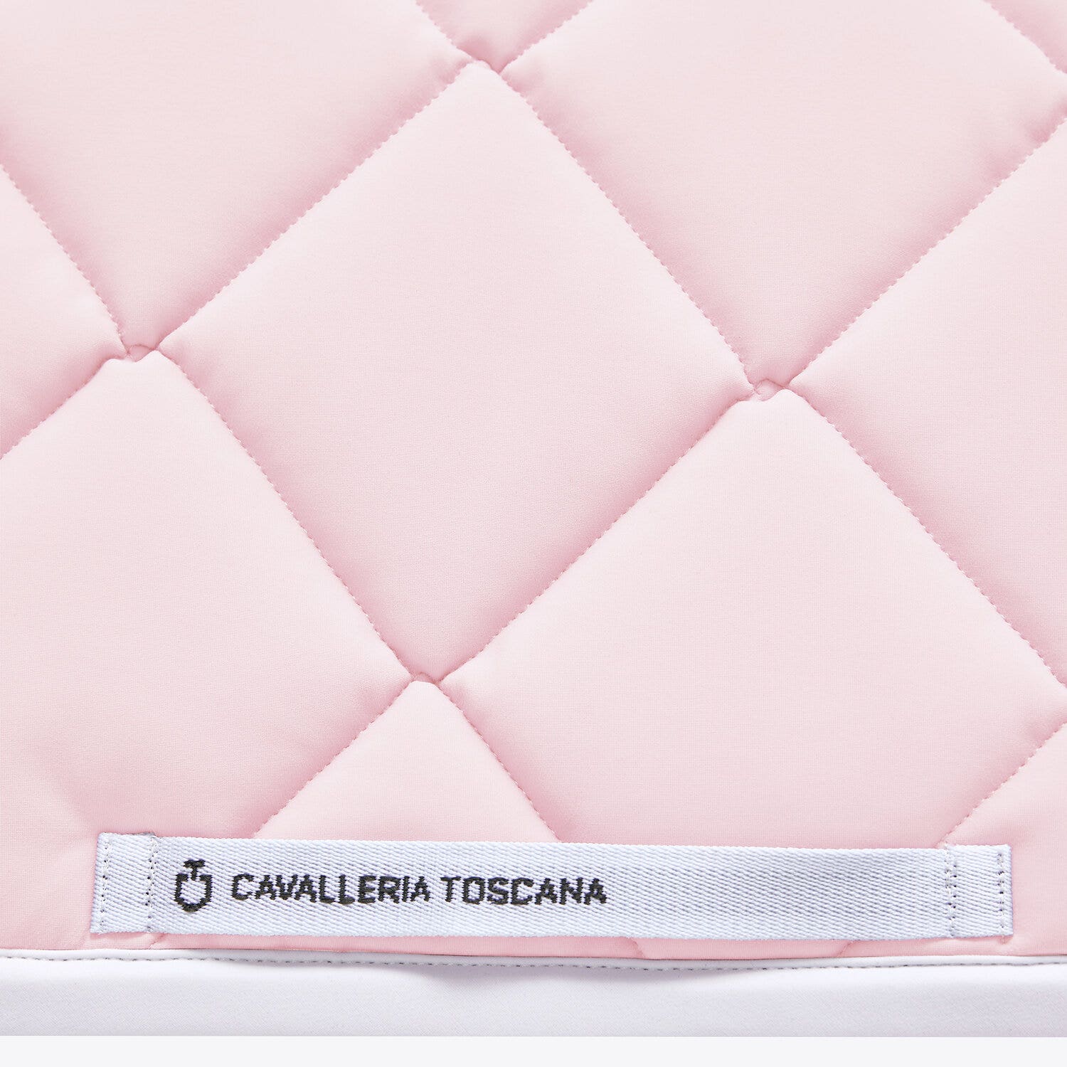 Cavalleria Toscana Cavalleria Toscana Jumping Saddle Pad with Diamond quilting PINK/WHITE-3