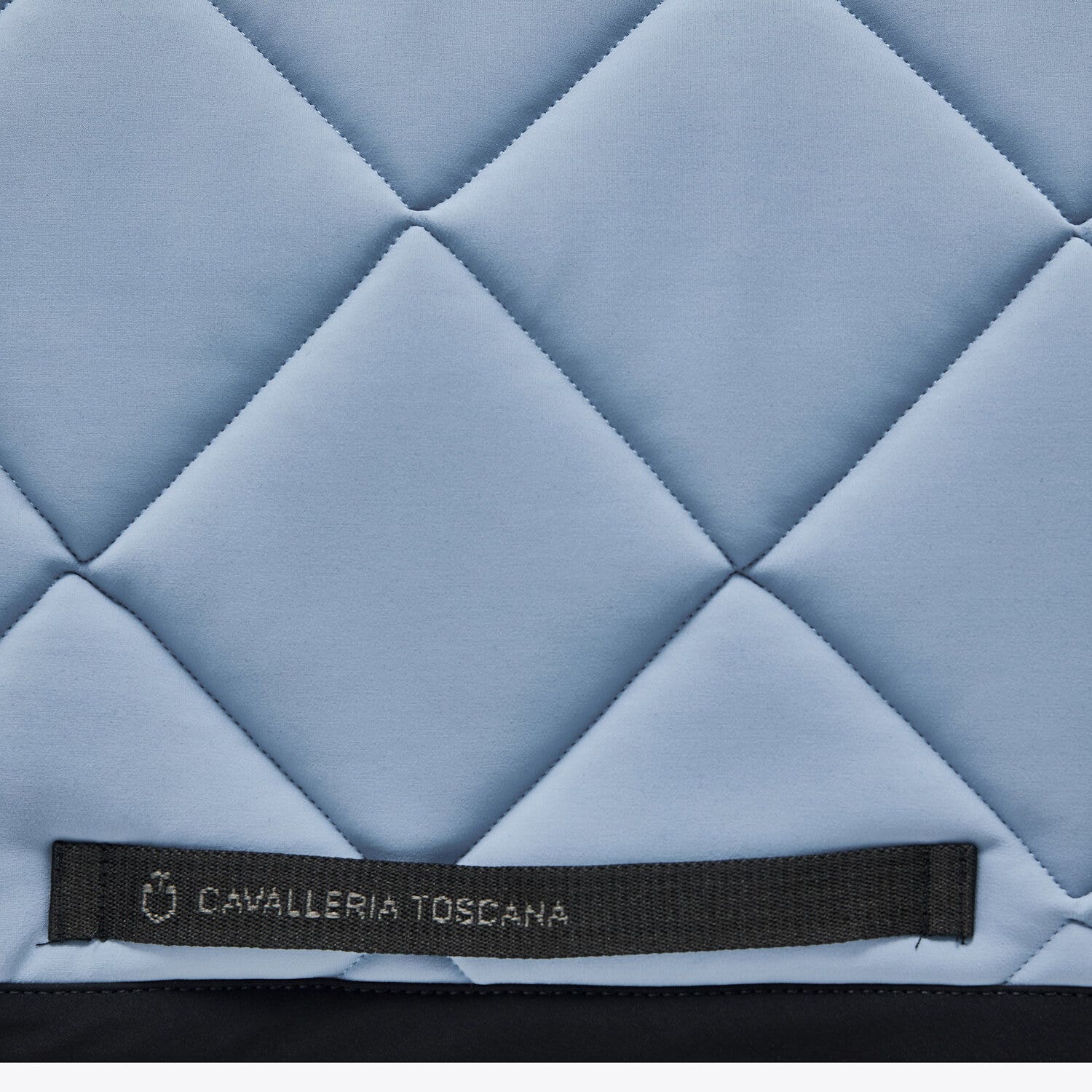 Cavalleria Toscana Diamond Quilted Jersey Dressage Saddle Pad LIGHT BLUE / BLACK-3